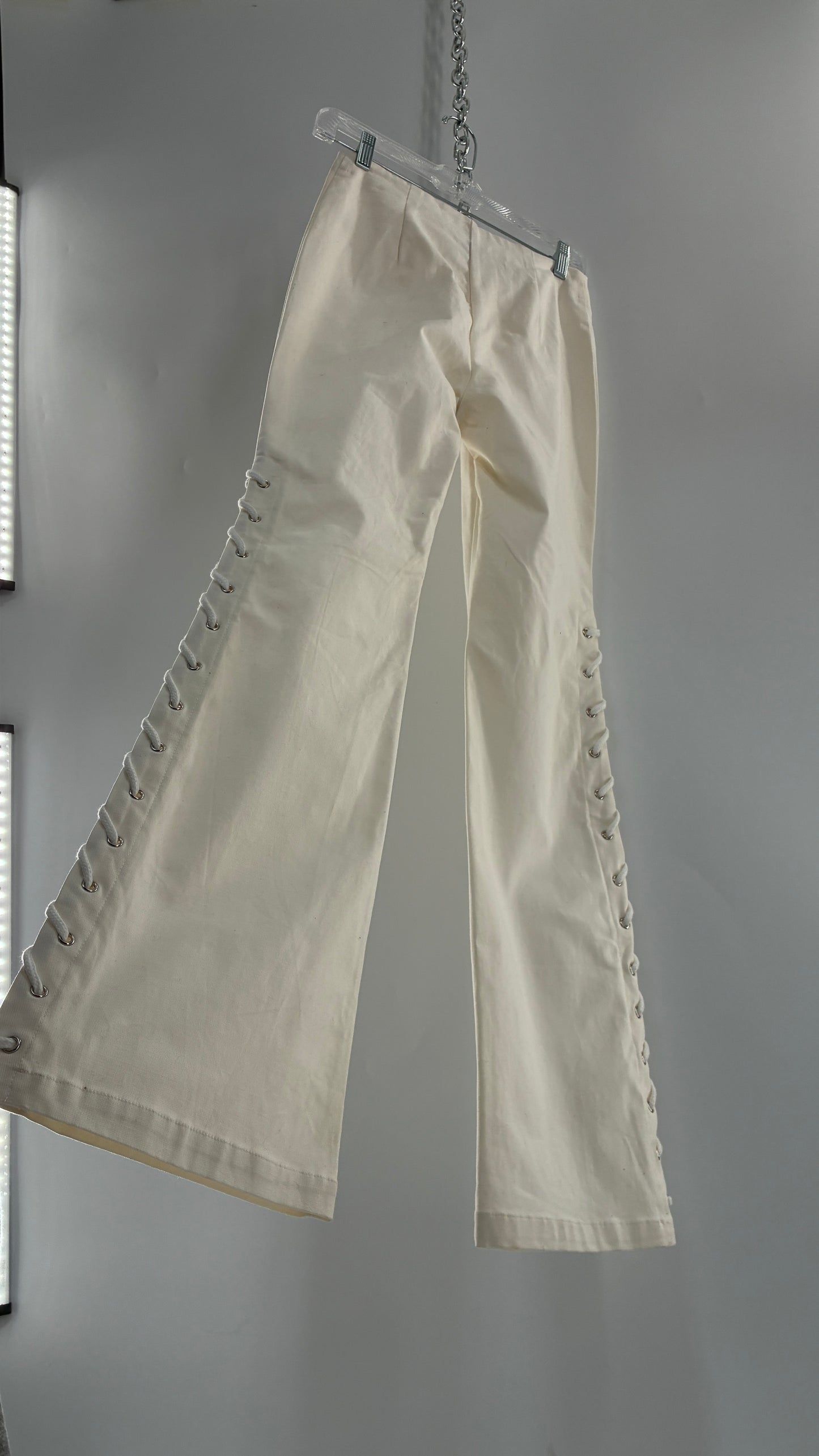Vintage Off White Bottoms with Lace Up Closure + Legs (Small)