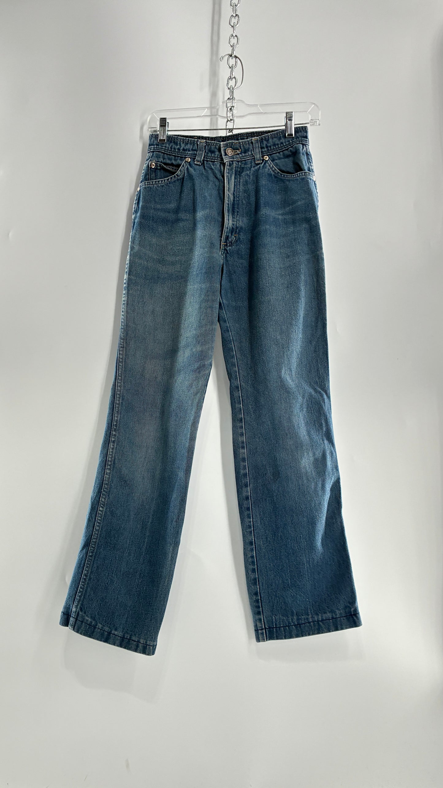 Vintage Oscar de la Renta Light Wash Straight Leg Jeans (10)