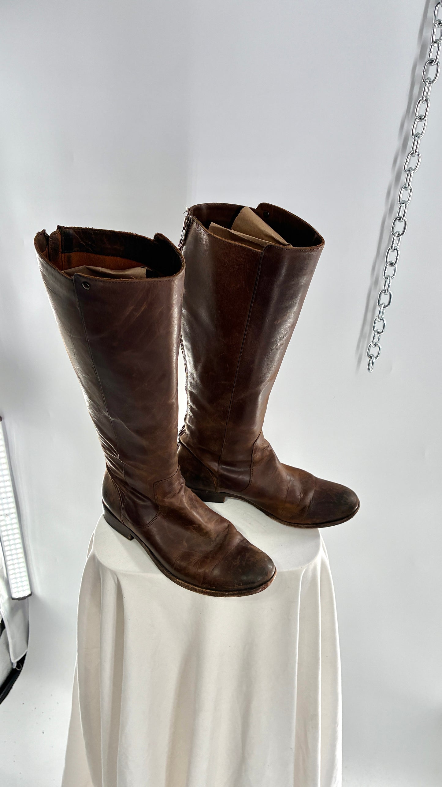 Vintage Distressed FRYE Riding Boots Made in Mexico (8)