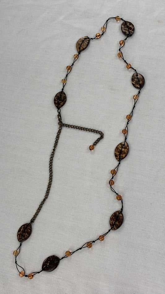 Vintage Beaded Coconut Belt