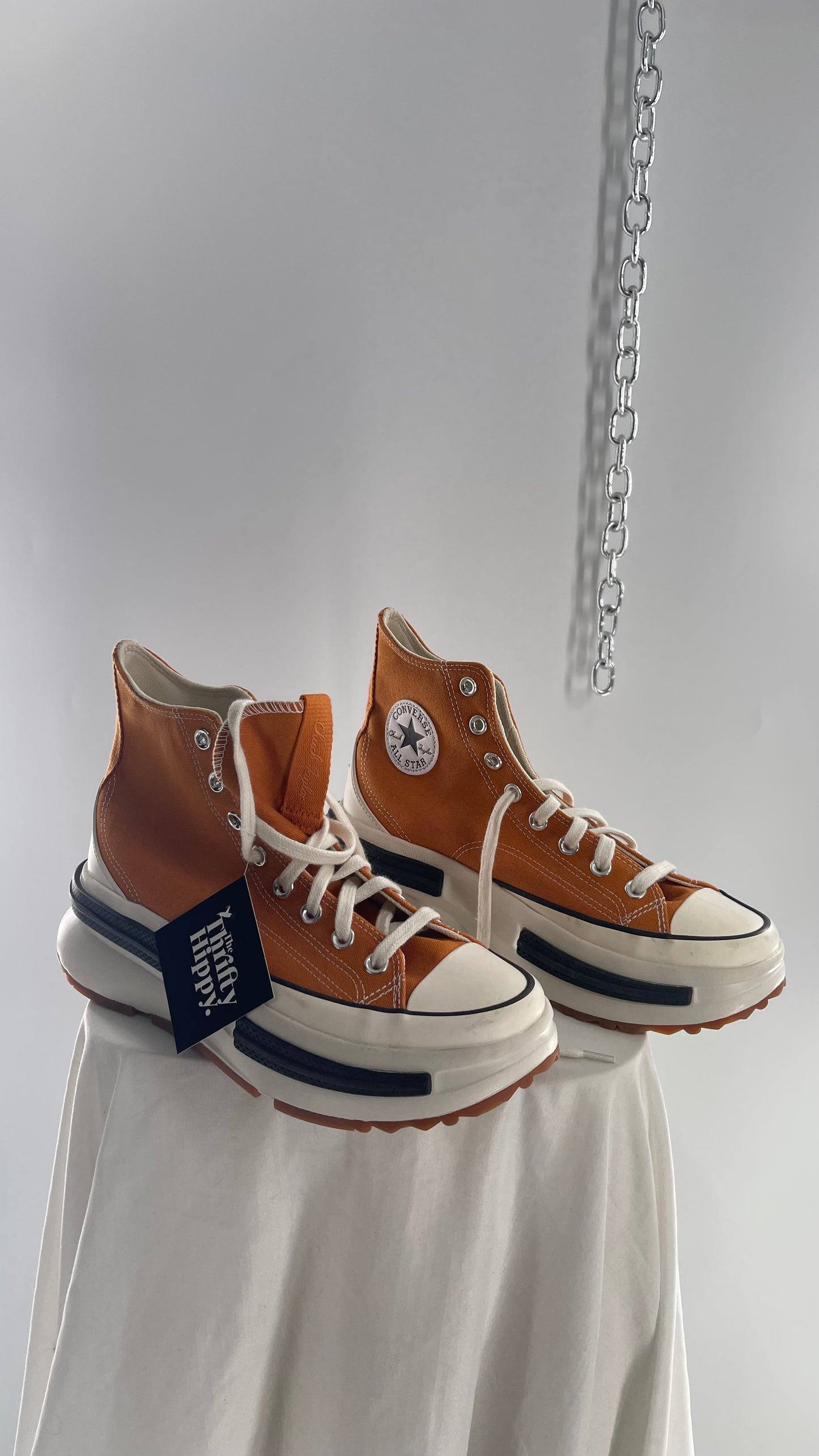 Converse All Stars Run Star Legacy CX Orange Platform Sneaker (9.5)