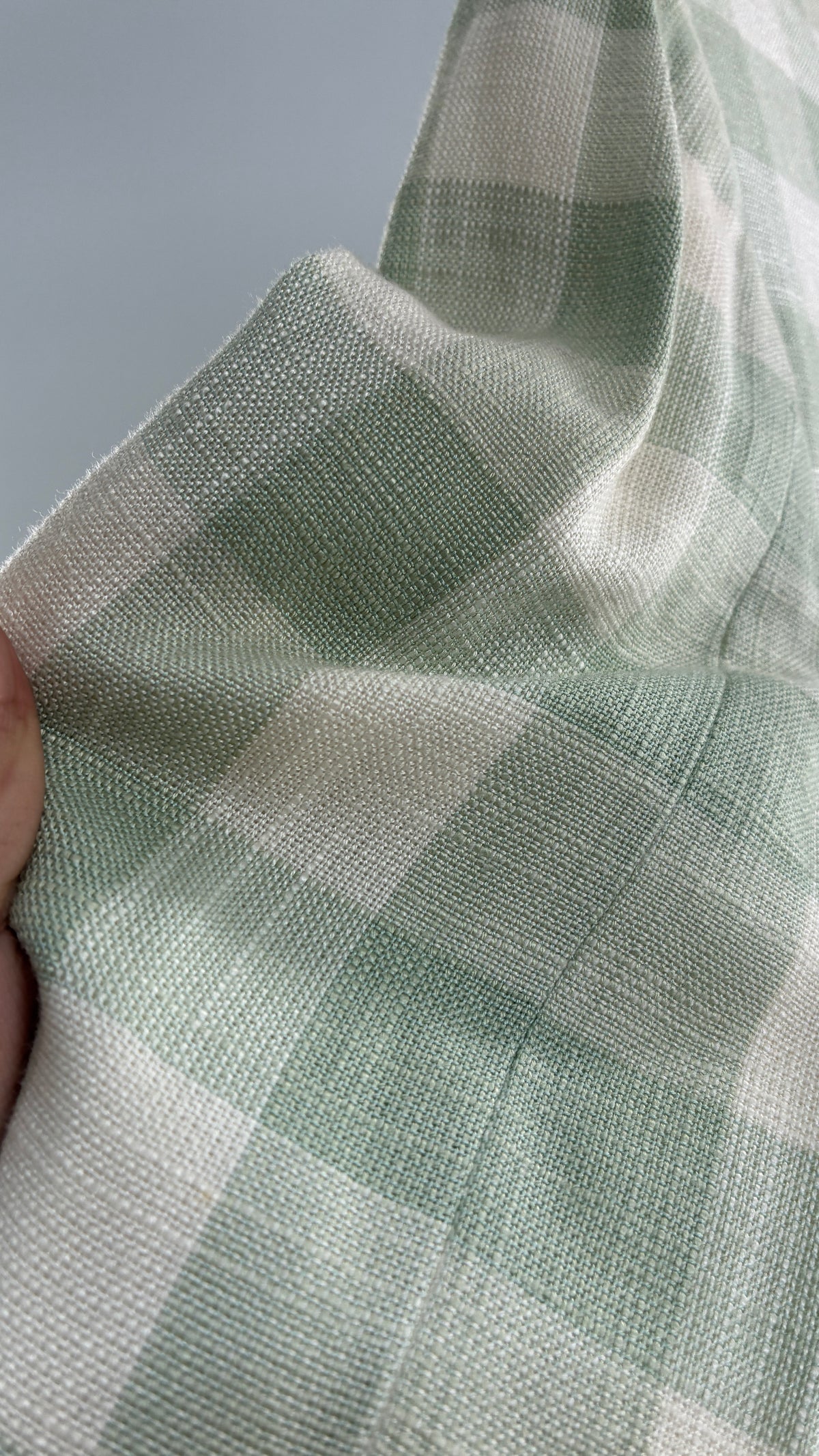Vintage JH COLLECTIBLES 100% Rayon, Sage Gingham Suit Set (6 Skirt, 4 Blazer)