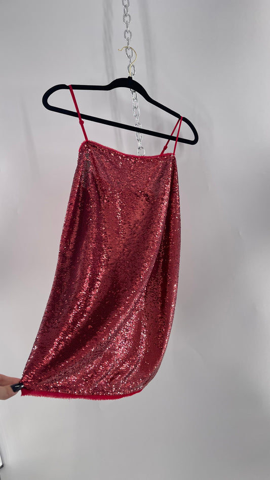 Free People Intimately Red Sequin Size XS