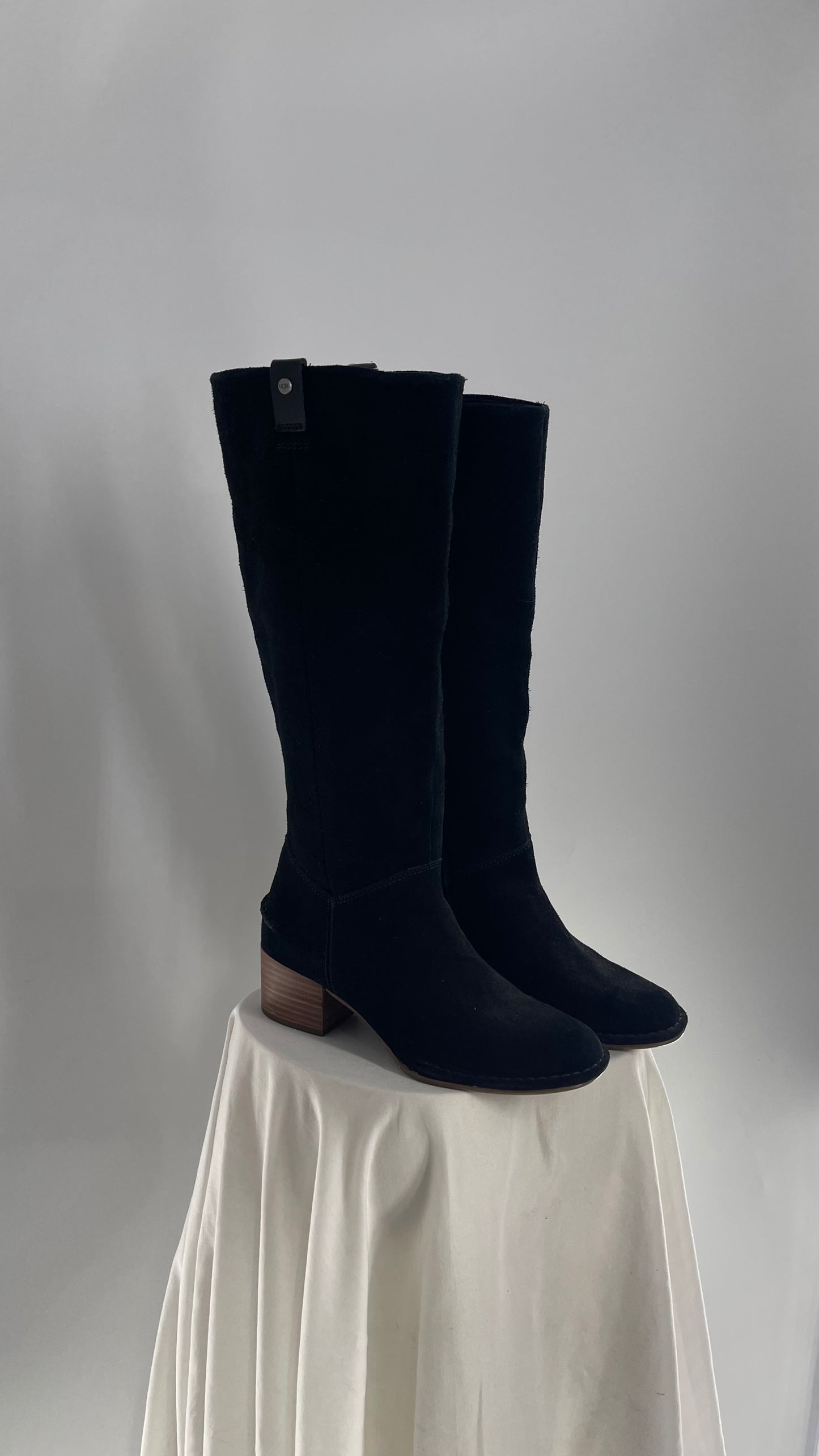 UGG x Free People Black Suede Riding Boot (6)