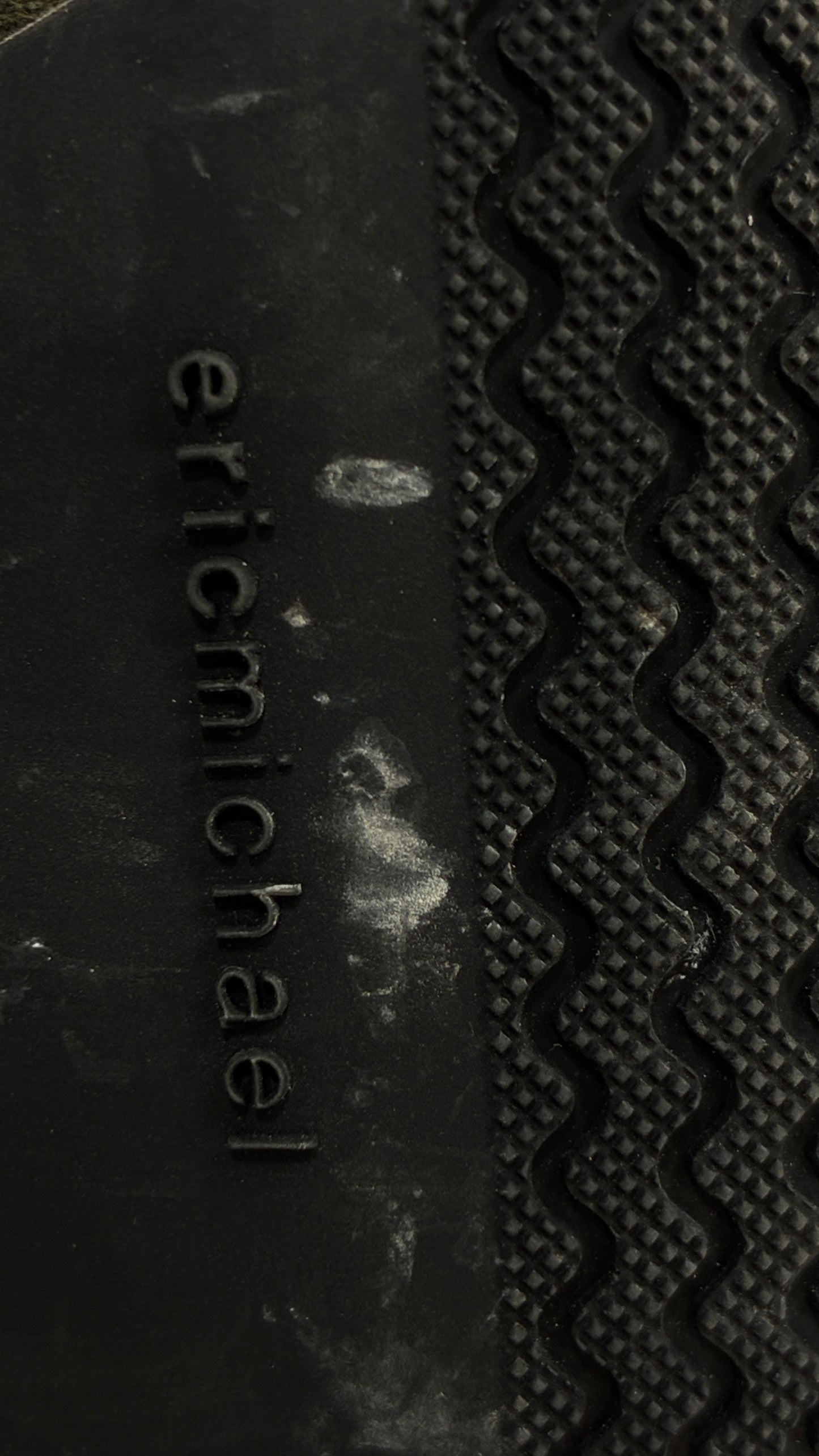 Vintage ERIC MICHAEL Olive Green Suede Boots Square Toe Knee High Boots (36)