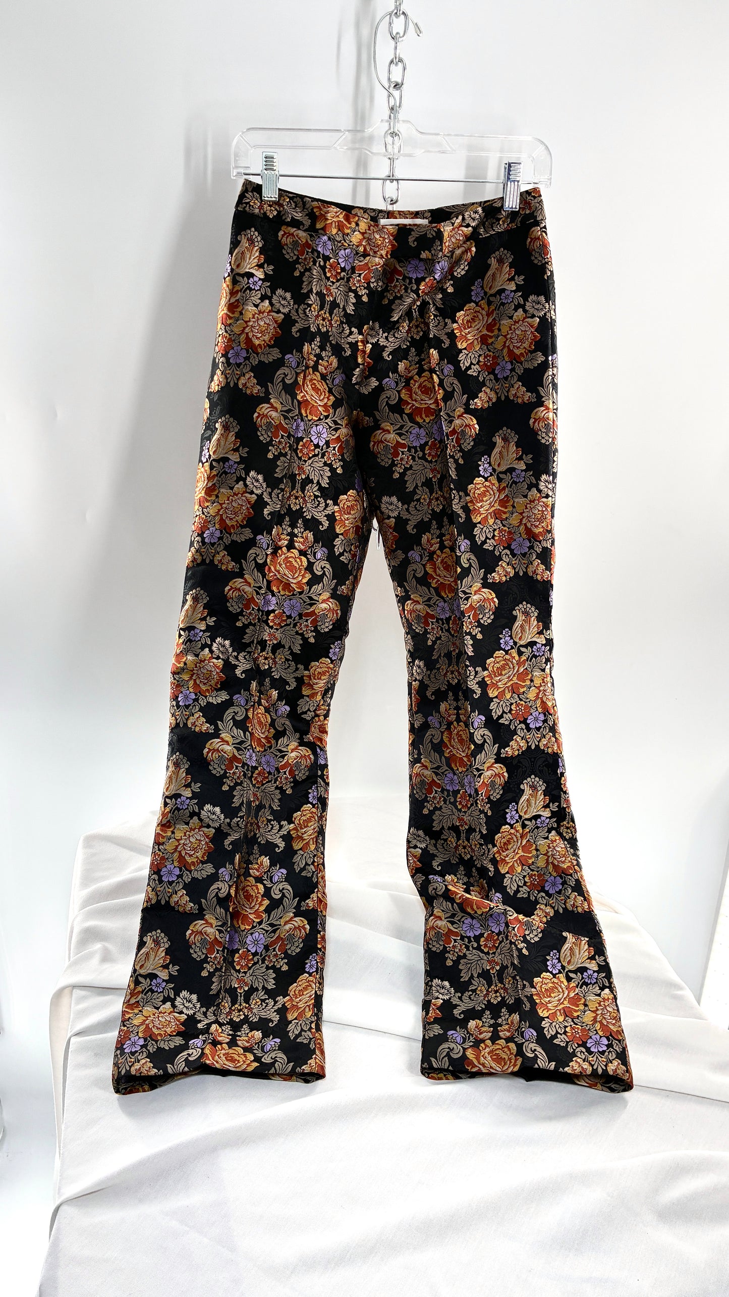 Vintage DOLCE & GABANNA Silk Black Brocade Trouser (42)