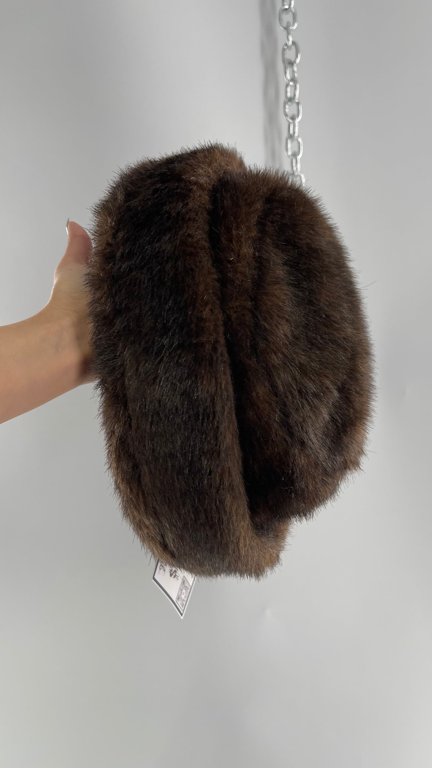 Vintage BenBerger Brown Faux Fur Rolled Brim Hat