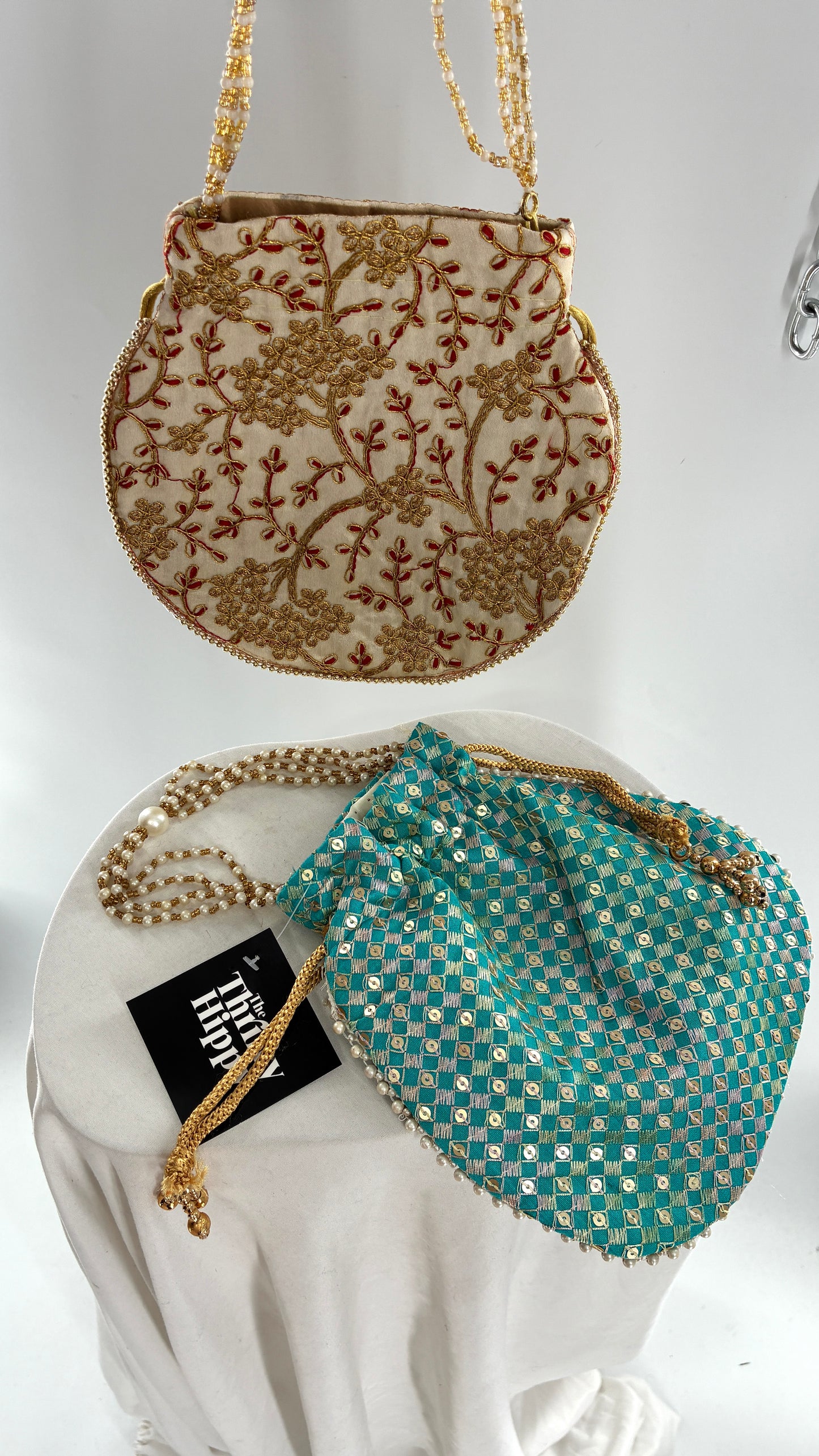 Vintage Beaded Wristlet Purse 2 Pc Set