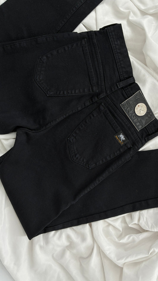RARE Vintage PARASUCO Black Ultra High Waisted Mom Jean (29)