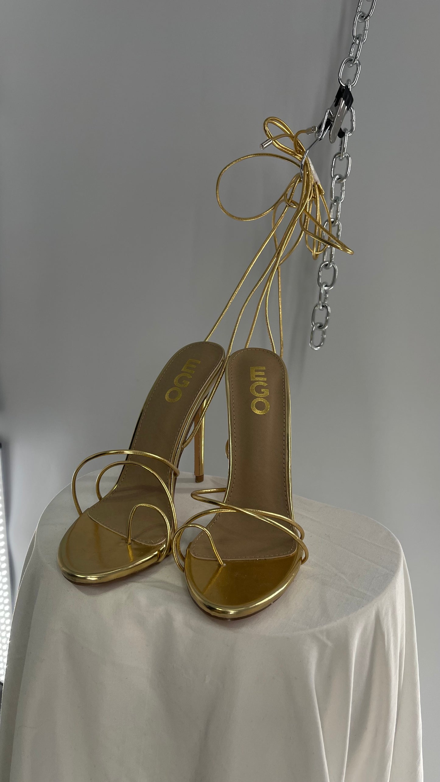 EGO Gelato Gold Strappy Heels (7)