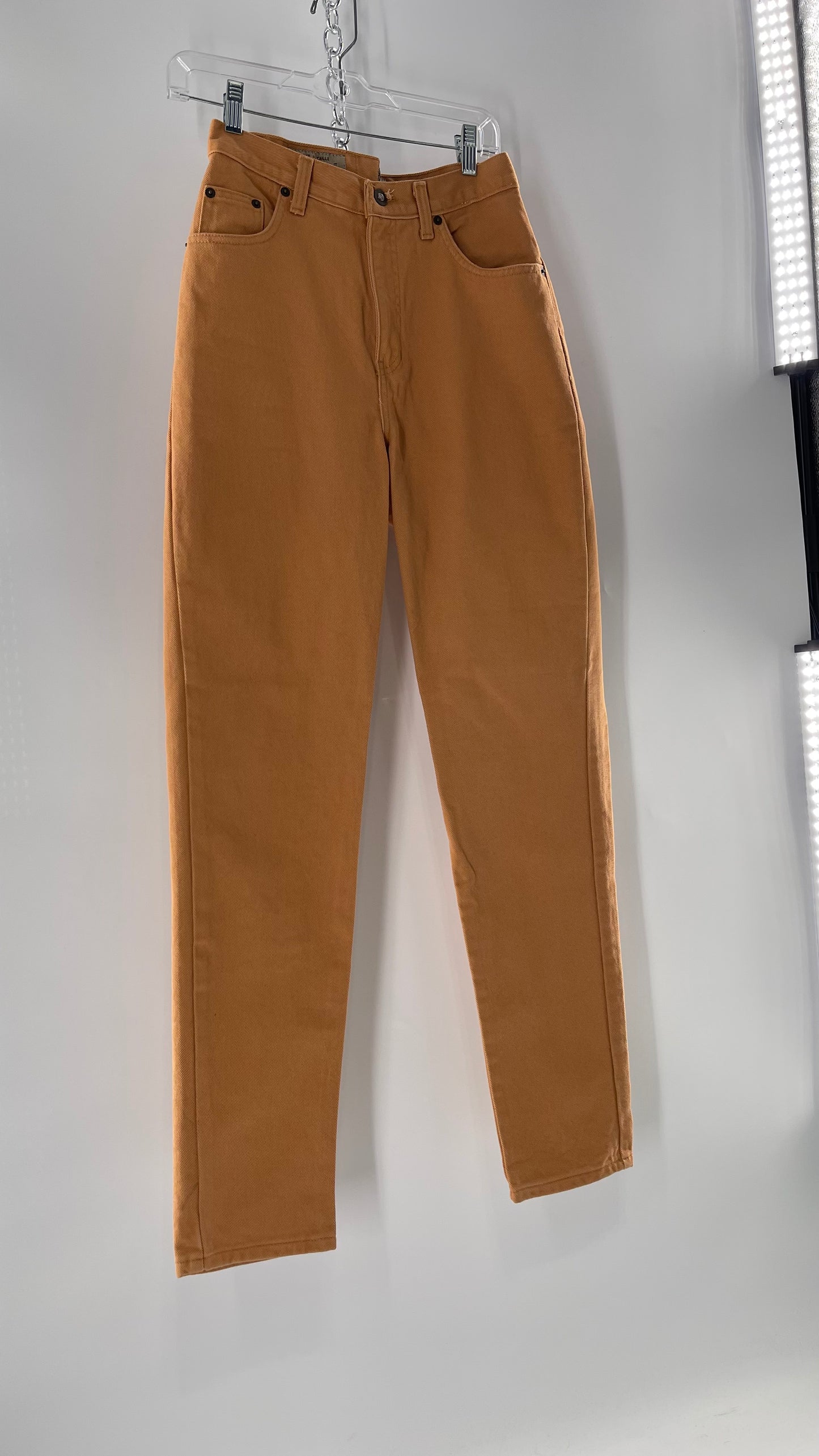 Vintage Mustard/Orange Express Ultra High Waisted Jeans with Old School Jacron (7/8)