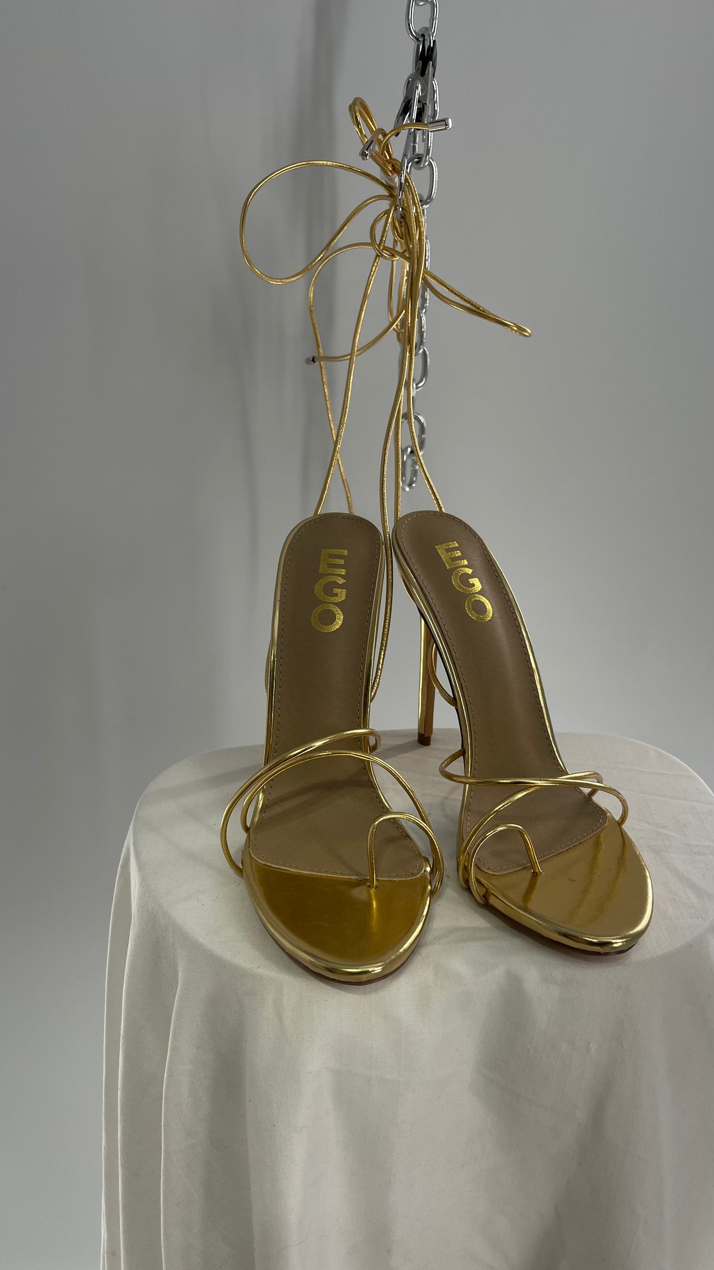 EGO Gelato Gold Strappy Heels (7)