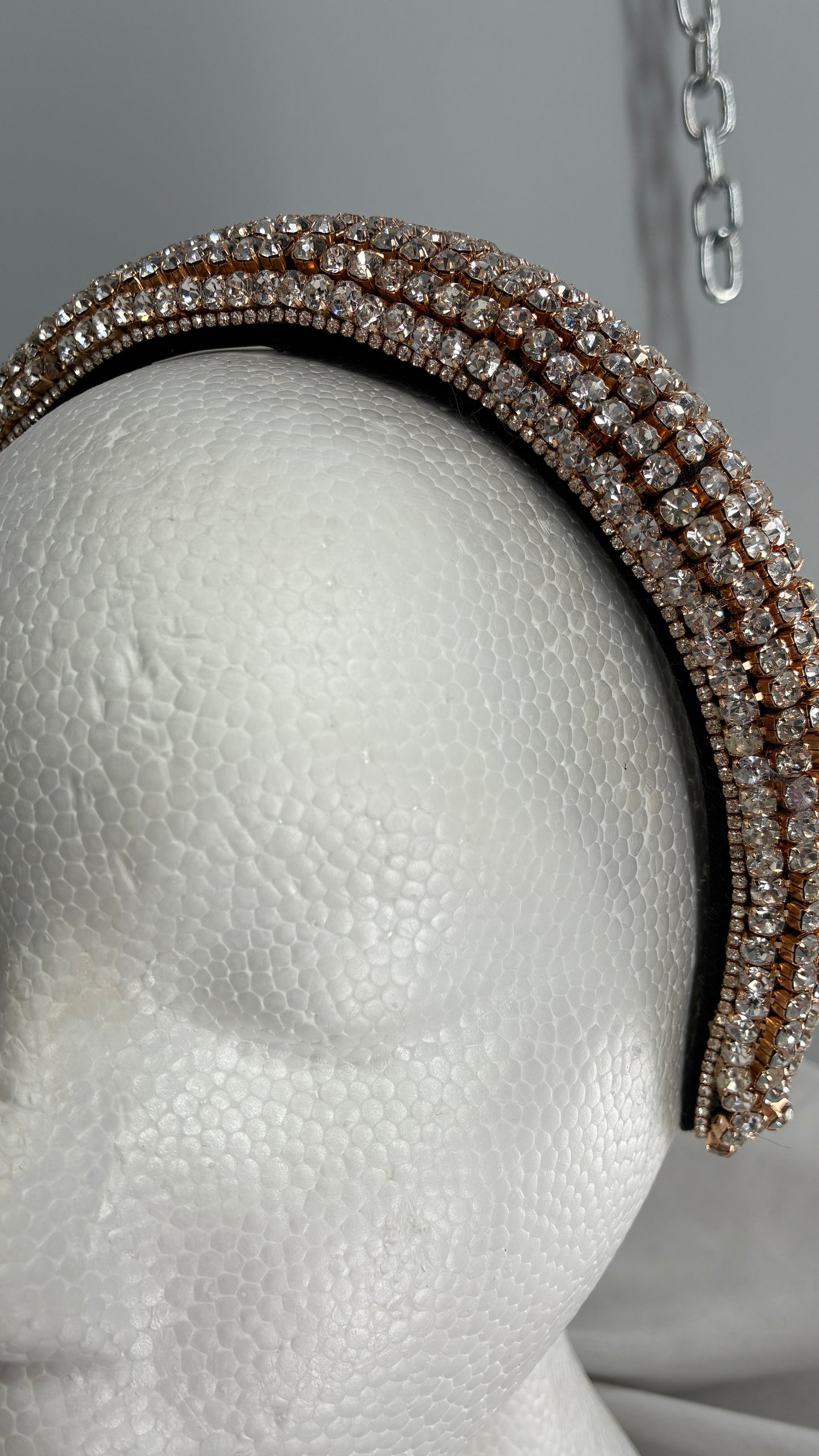 Rhinestone Encrusted Gold Headband