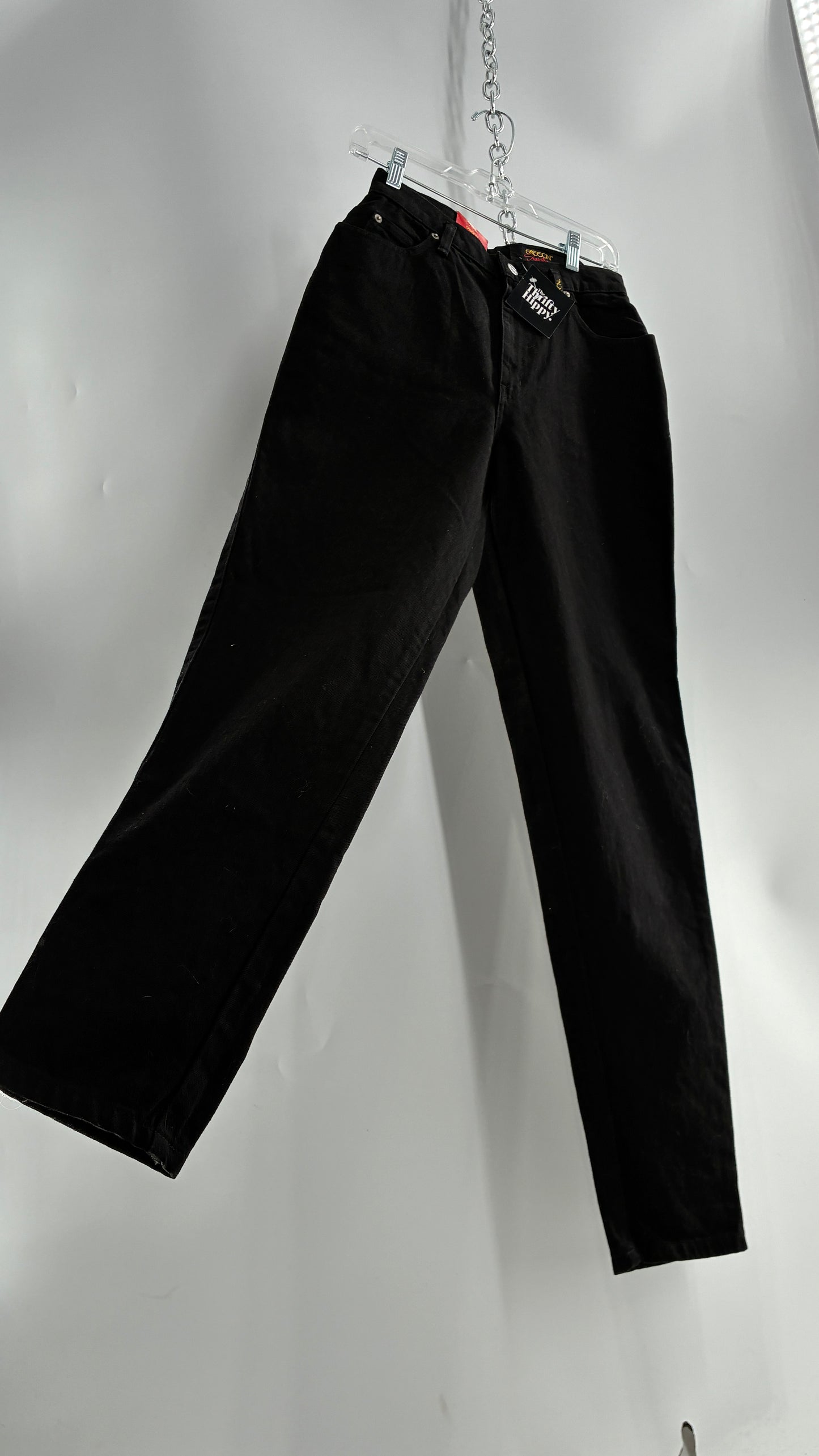Deadstock Vintage 1980s SASSON Black High Waisted Mom Jean (7/8)