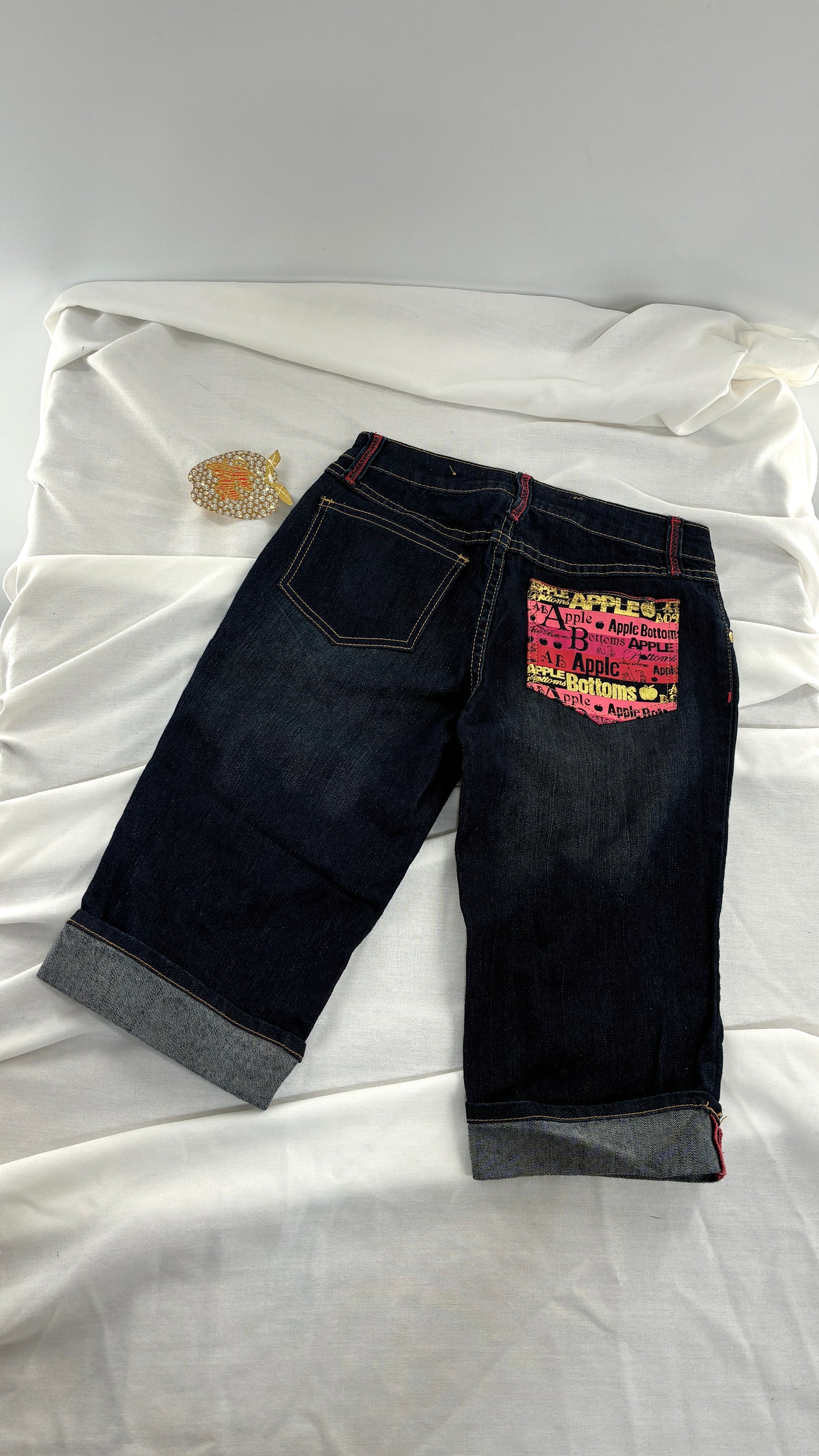 Deadstock Vintage APPLE BOTTOM JEANS Bermuda Shorts (14 Juniors, XS/S)