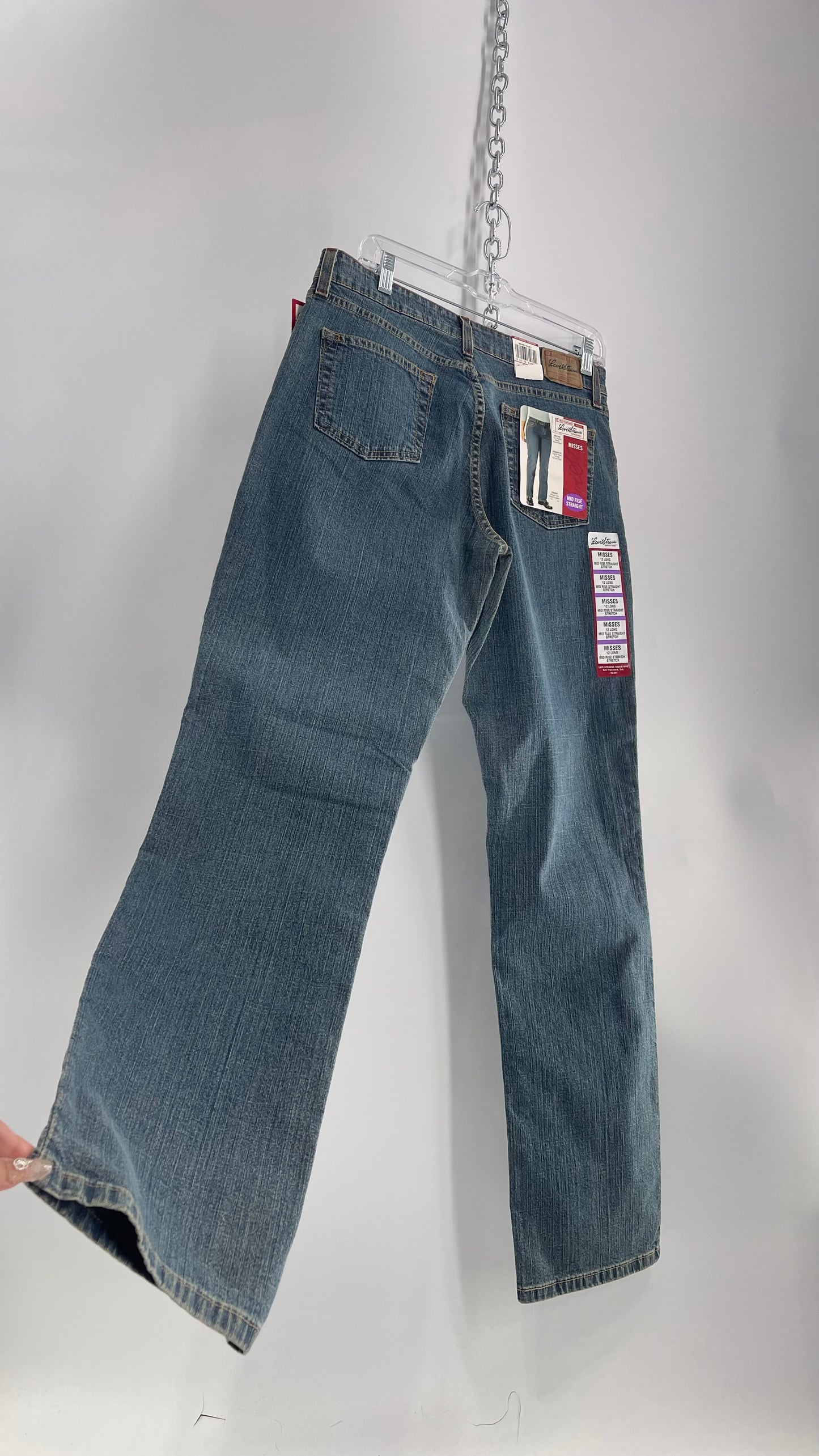 Deadstock Vintage Levi Strauss Mid Rise Straight Legs (12 Long)