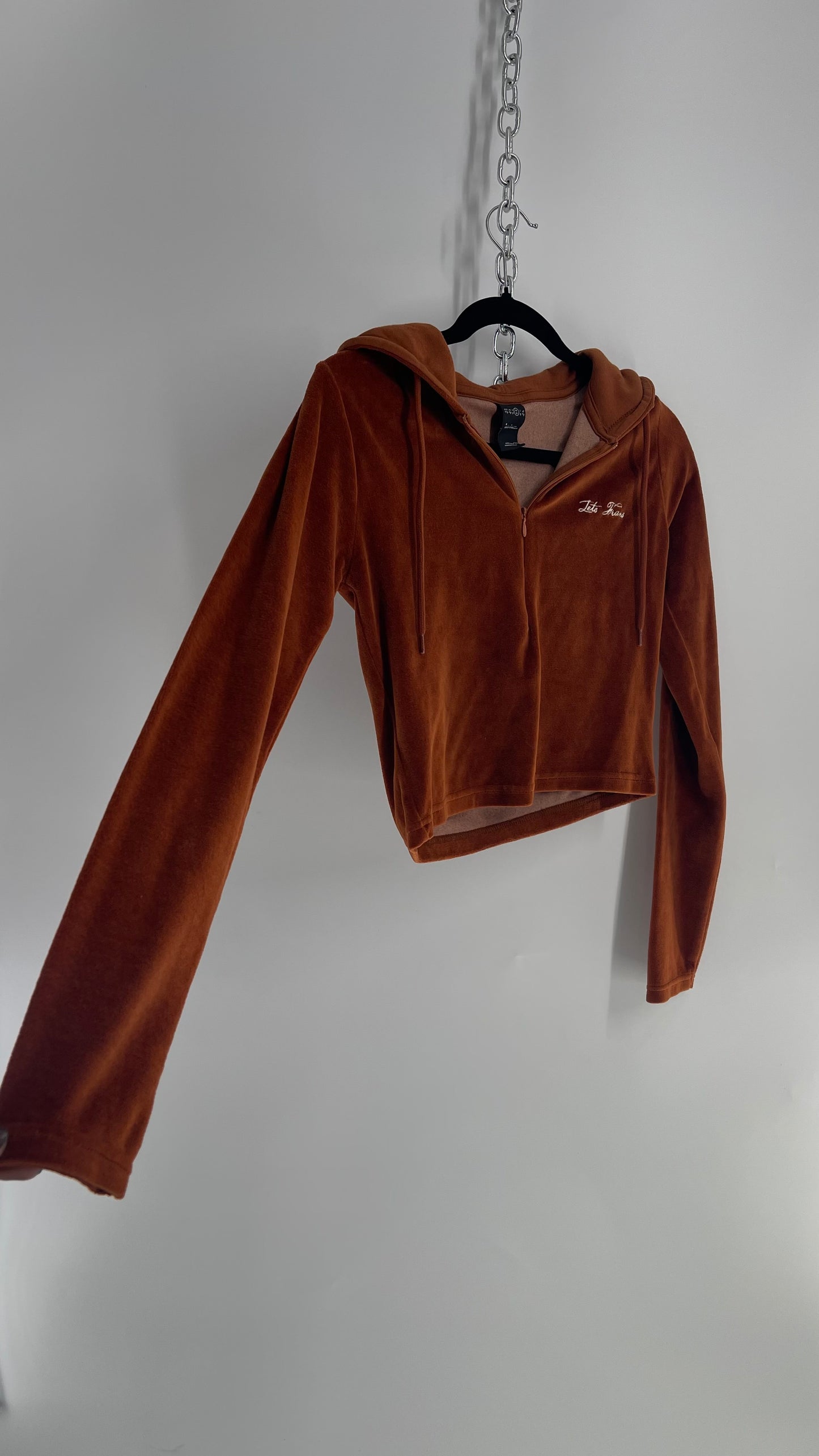 Iets Frans Burnt Orange Embroidered Hoodie (M)