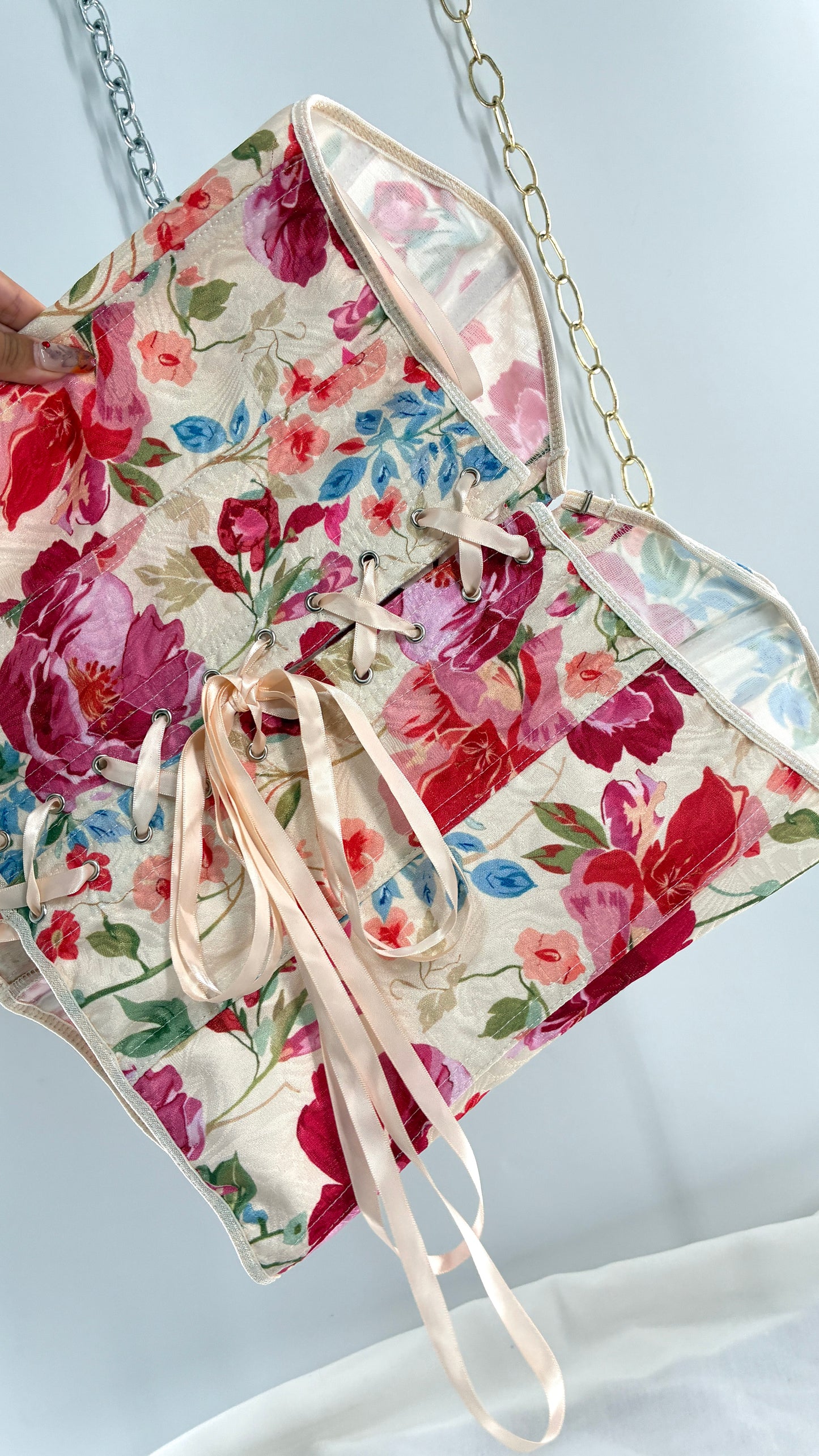 Floral Brocade Corset (Large)