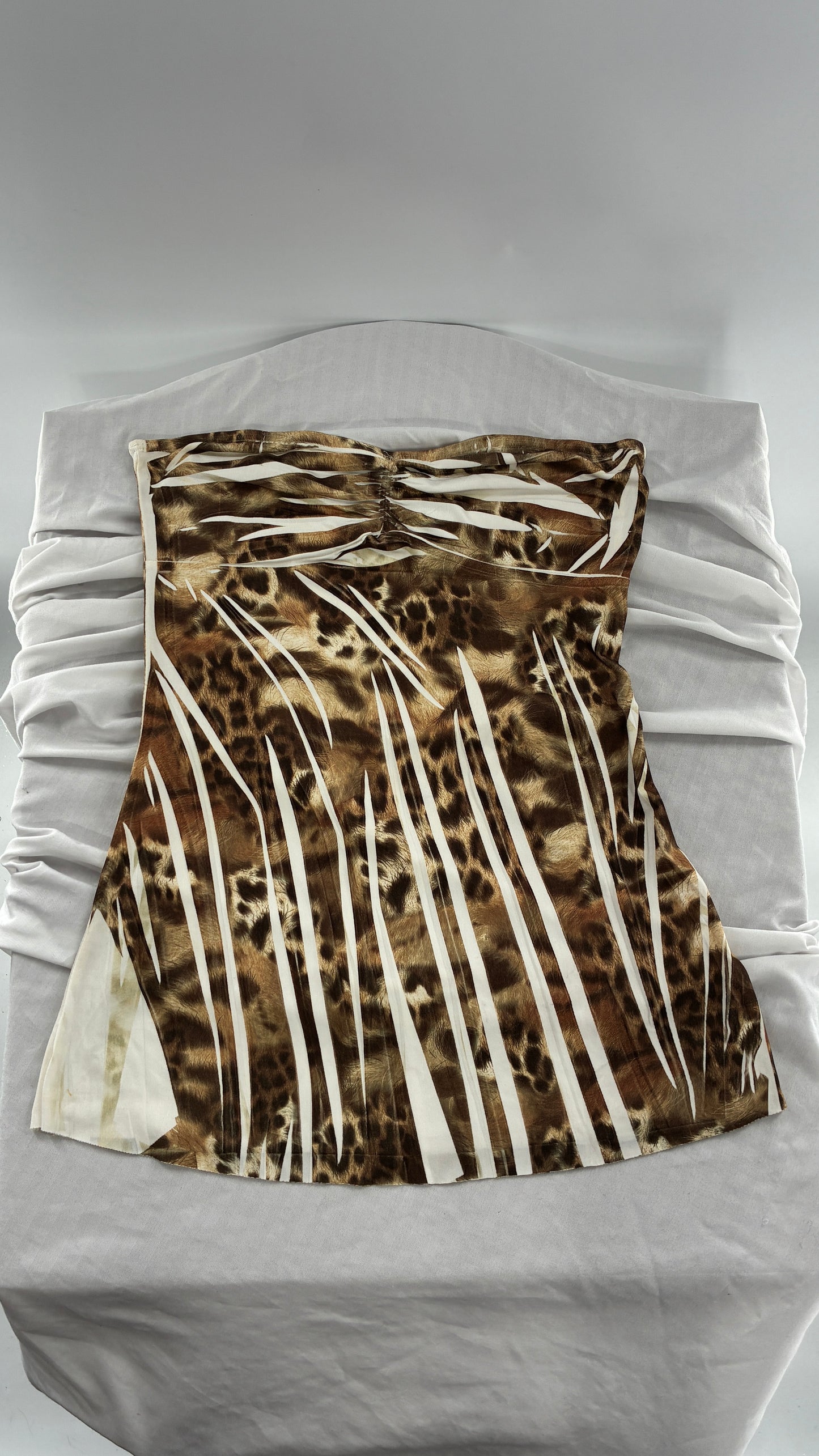 Vintage JL♥️ 1990s Animal Printed Graphic Tube Top (Medium)