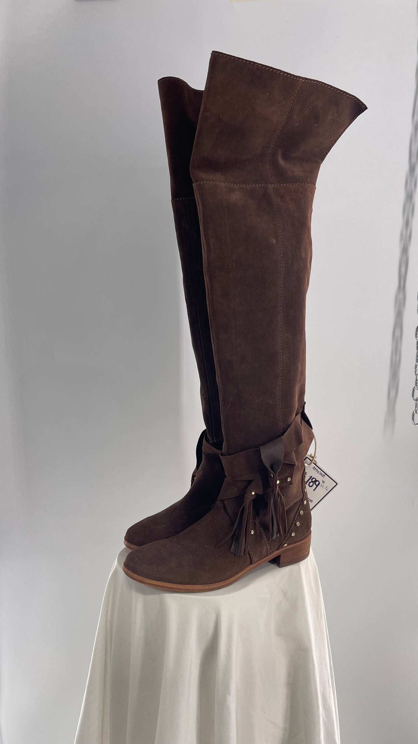 See by Chloé Dasha Dark Brown Dakar Thigh High Suede Boots (39.5/9.5)