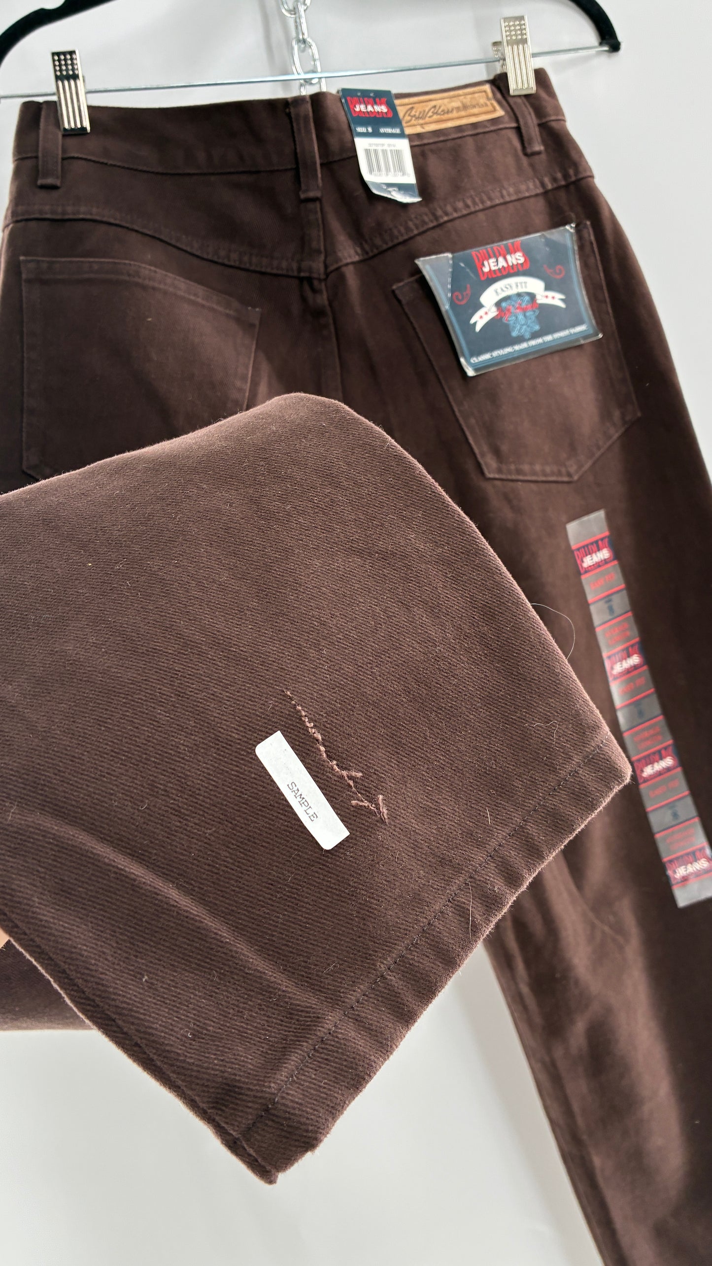 Deadstock Vintage BILL BLASS Brown High Waisted Mom Jeans