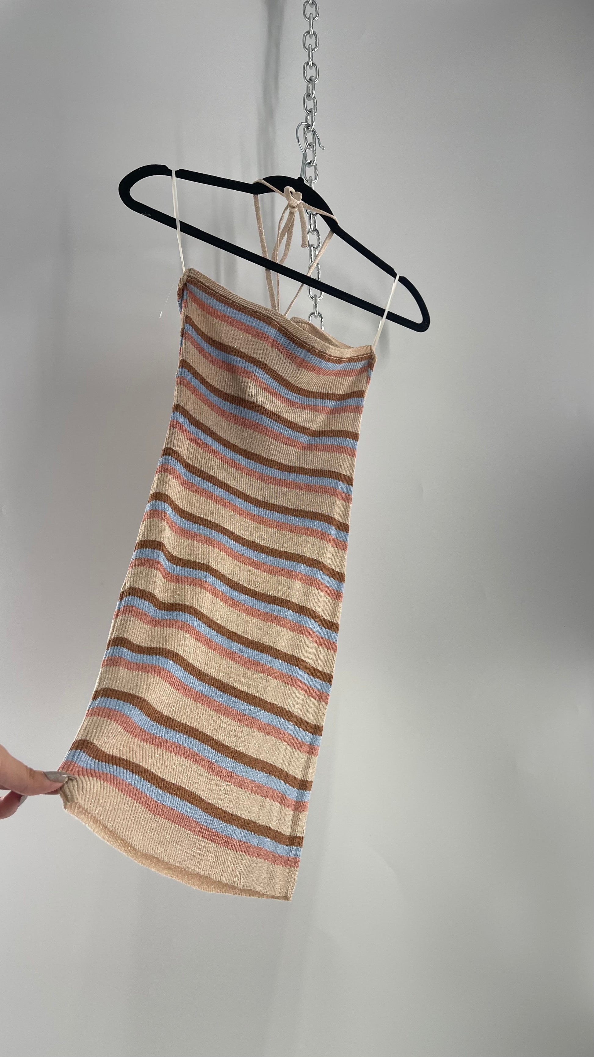princess polly pink stripe dress Bellamissimo Halter Maxi Dress | Pink Stripe | Womens