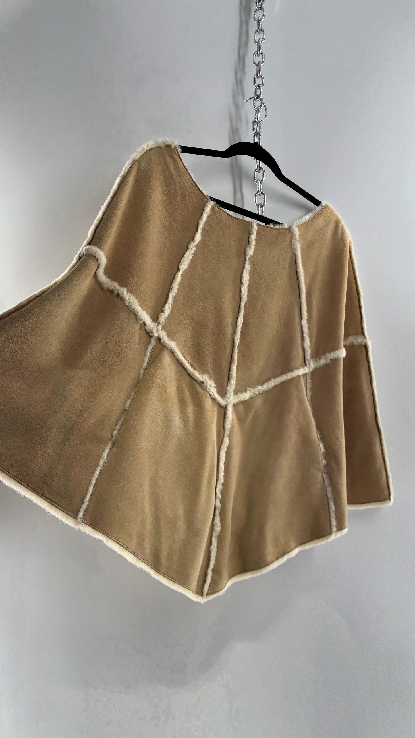 Vintage UGG Leather Mouton Poncho Cape (S/M)