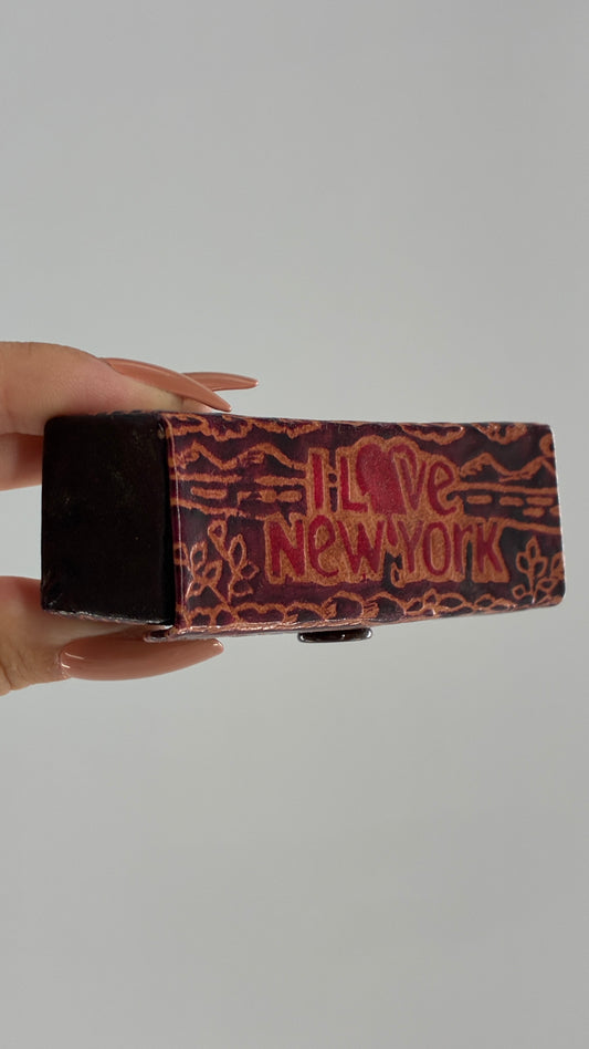 Vintage 1980s I ♥️ NEW YORK Leather Lipstick Case