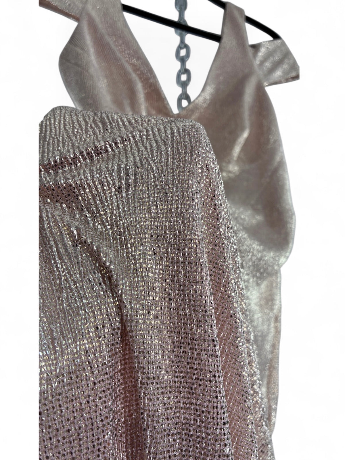 CALVIN KLEIN Nudish Pink Shimmer Sheen Mermaid Dress (10)
