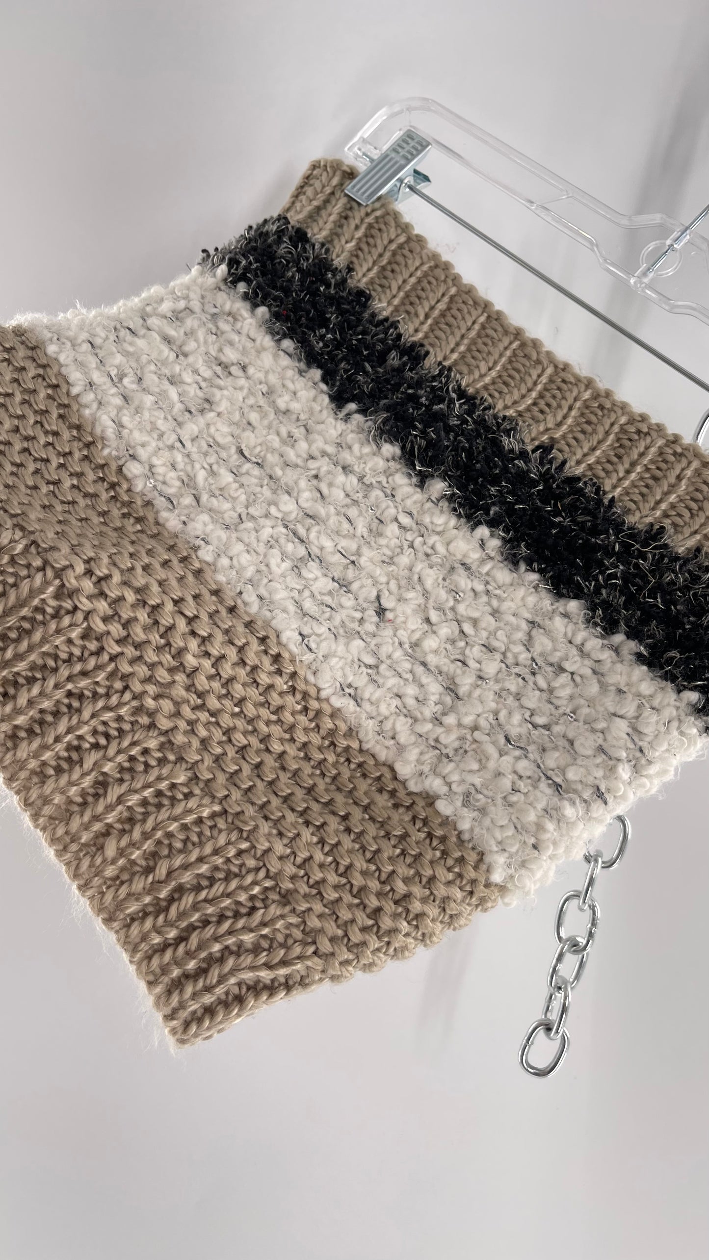 Anthropologie Sleeping on Snow Neutrals Knit Infinity Scarf is