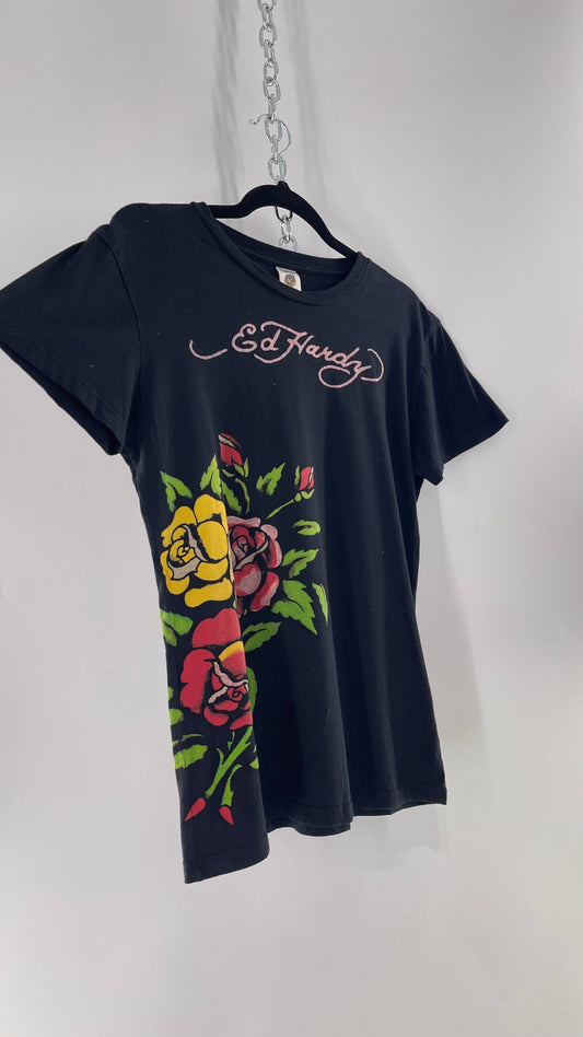 Vintage Ed Hardy  Floral T (Large)