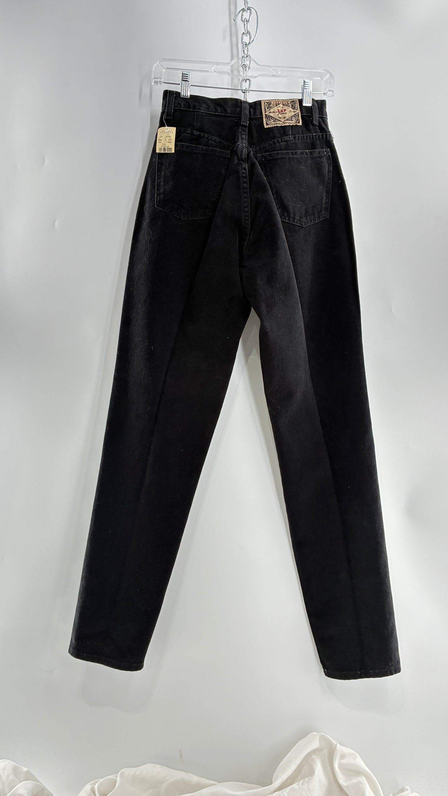 Deadstock Vintage 1980s EXPRESS Black High Waisted Mom Jean (5/6)