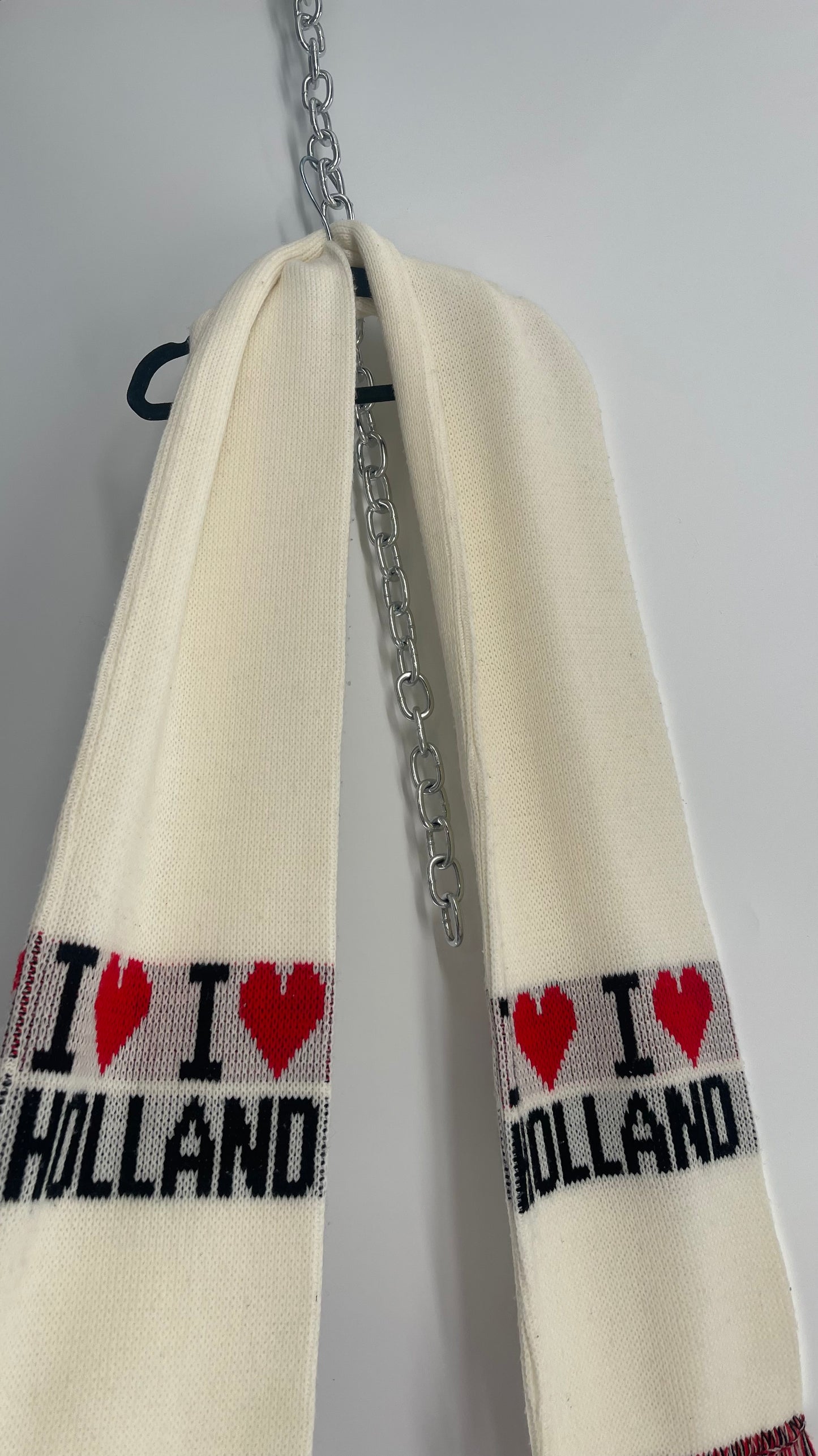 Vintage I Heart Holland Skinny Knit Scarf