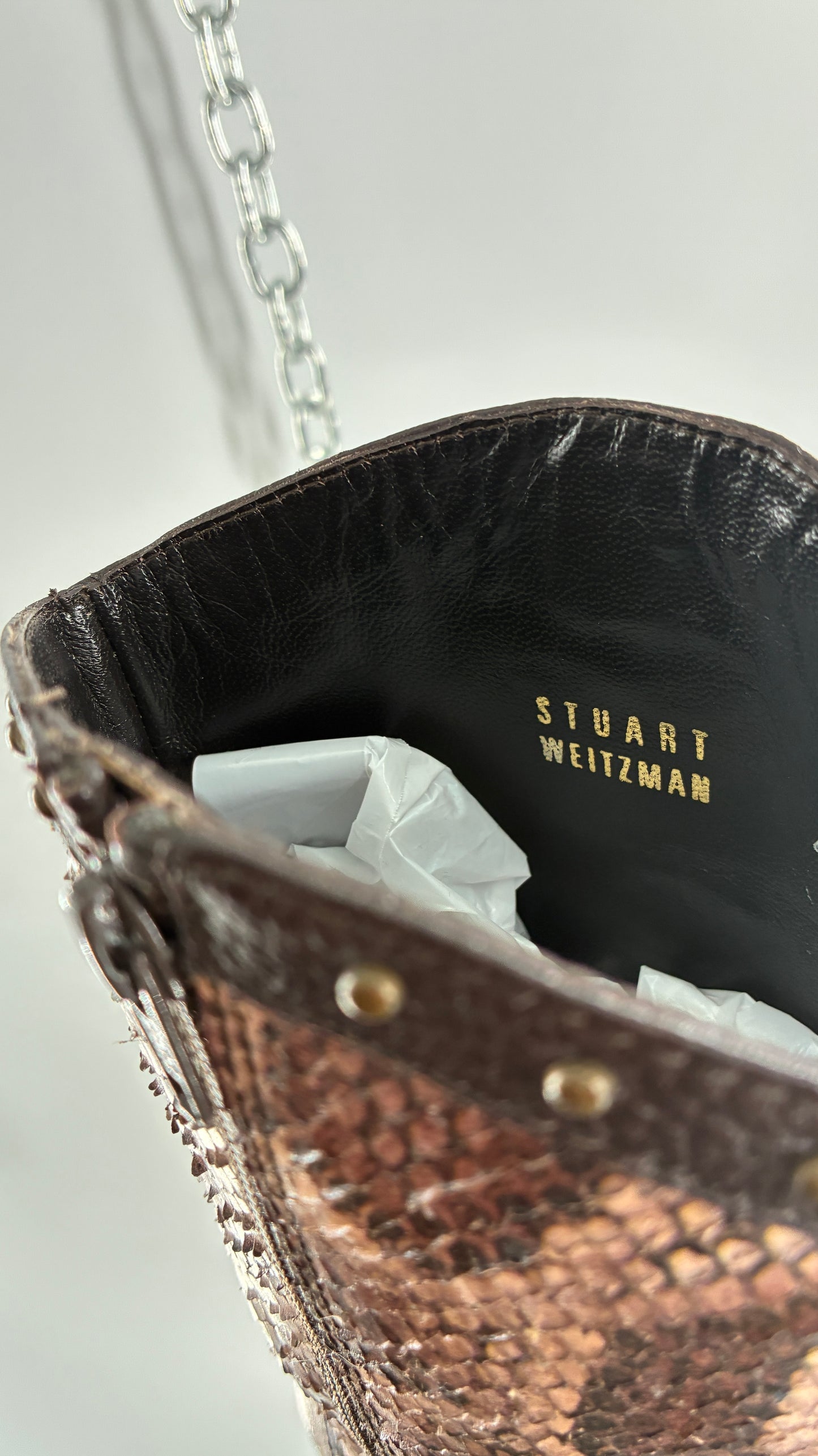 Vintage STUART WEITZMAN Stampede Boots Ft Snake, Crocodile and Ostrich Embossed Leather (8.5)