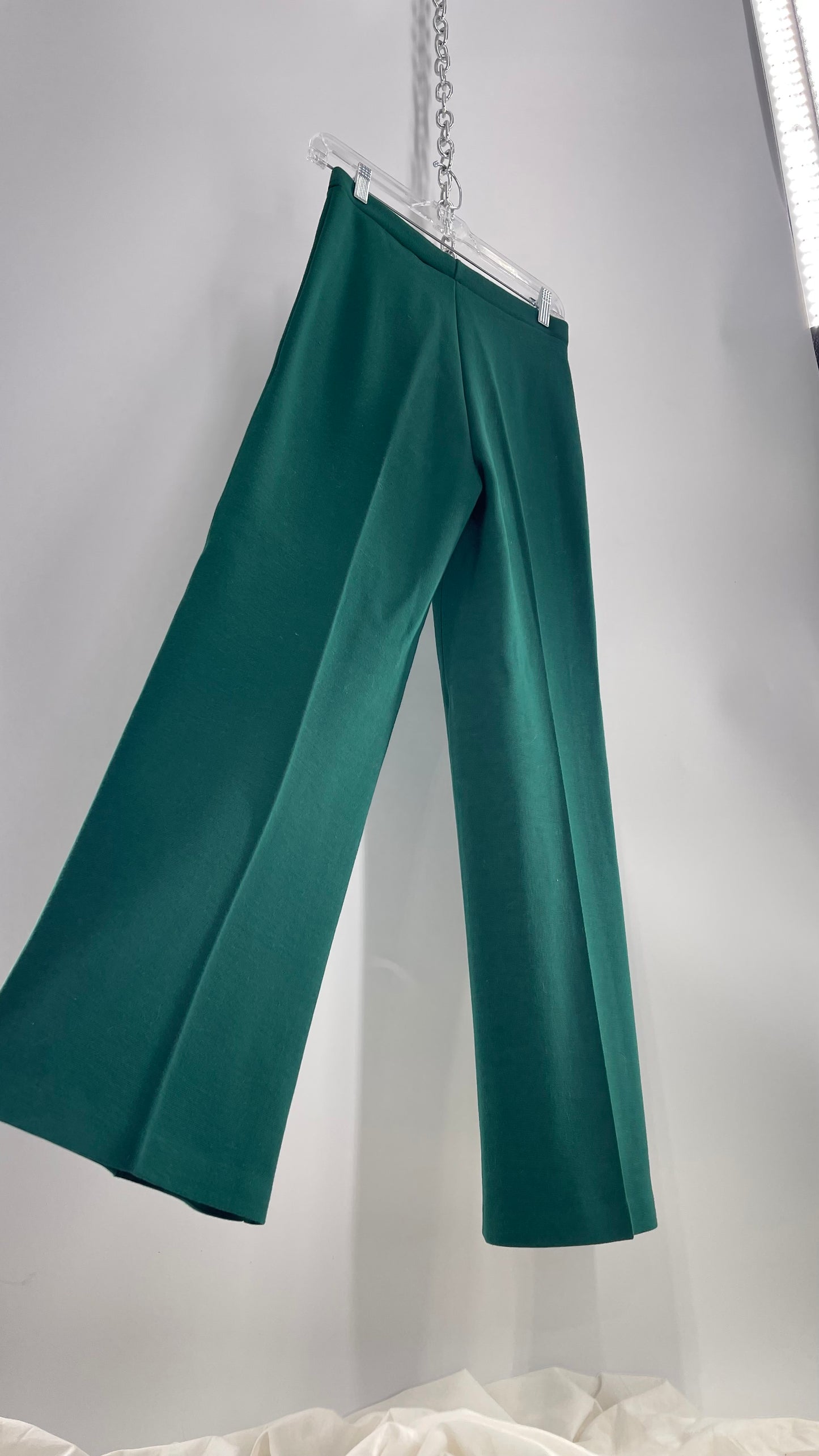 Vintage 1970s Cedar Hill High Waisted Hunter Green Straight Legs (8)