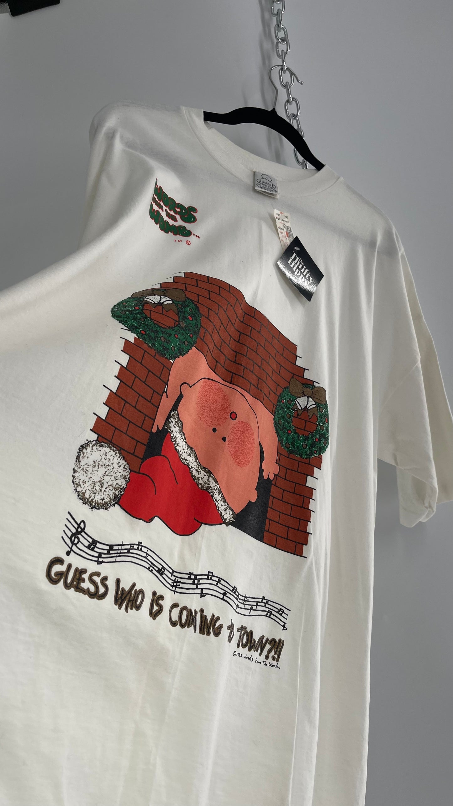 1990s Vintage Pregnancy/ Mom T Shirt (XXL/ One Size)