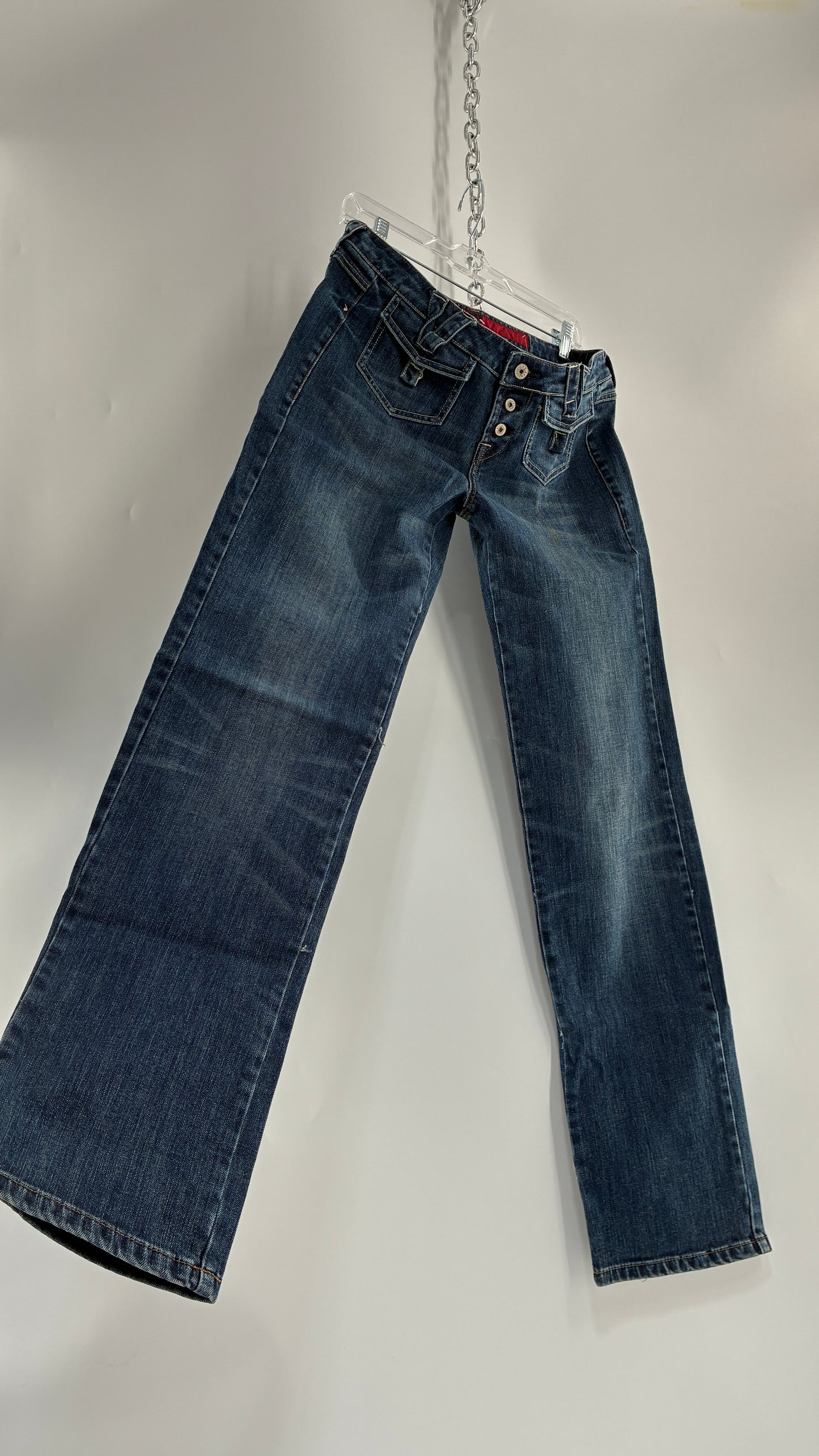 Vintage MARITHÉ FRANCOIS GIRBAUD Medium Wash Jeans with Hip Pocket Details (30)