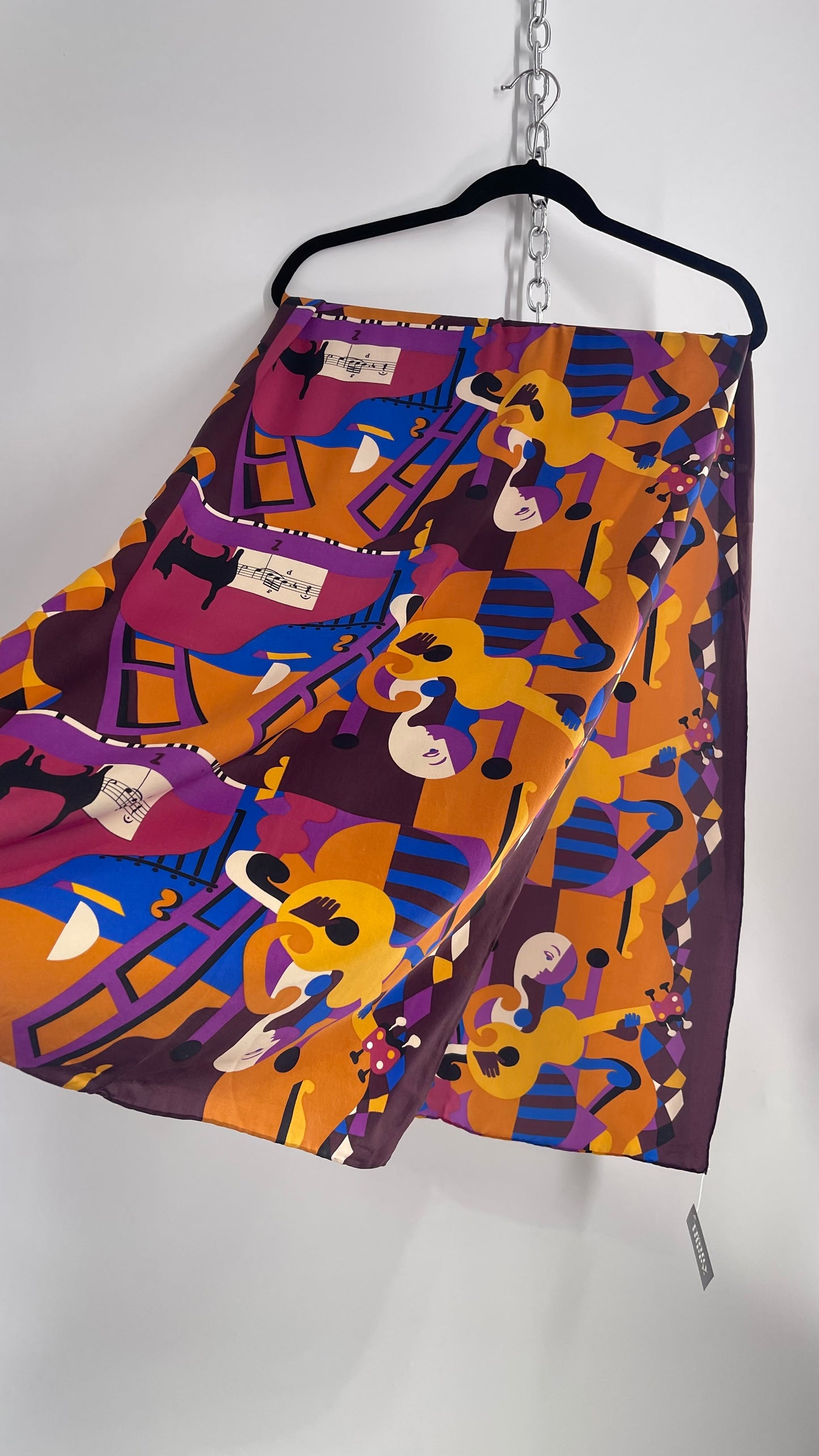 Vintage Abstract Jazz Printed Scarf