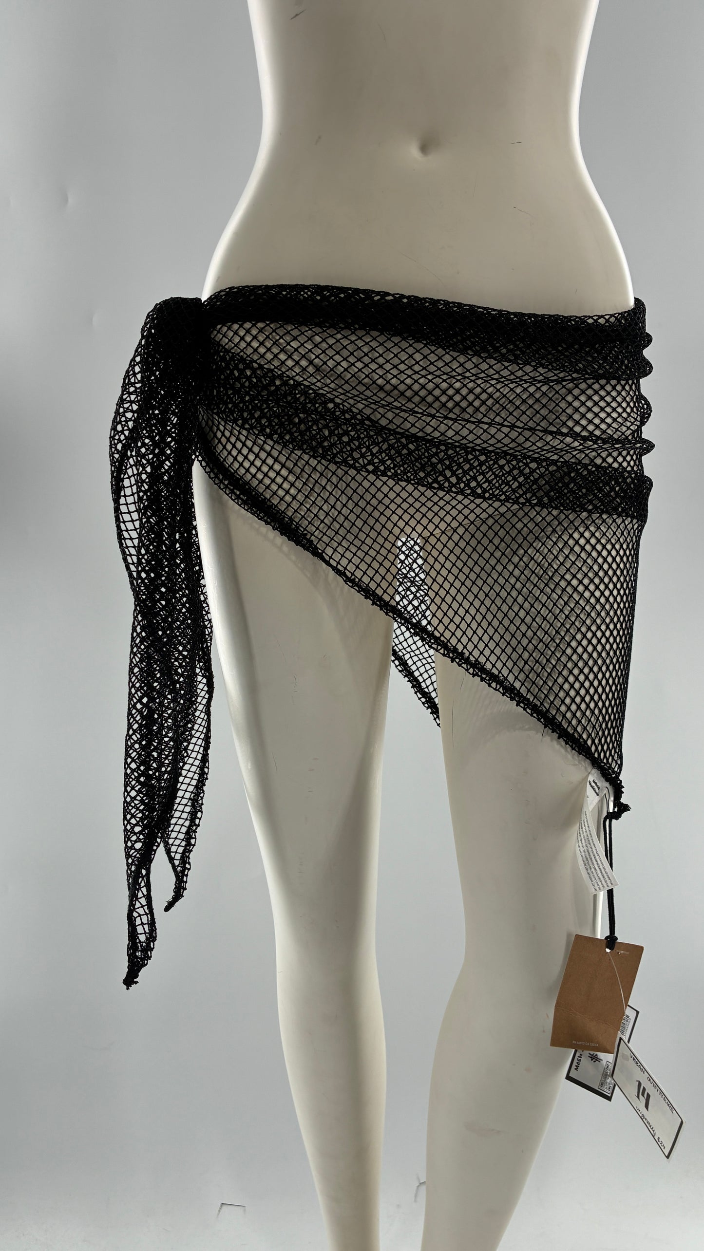 Urban Outfitters Black Mesh Sarong with Tags Attached