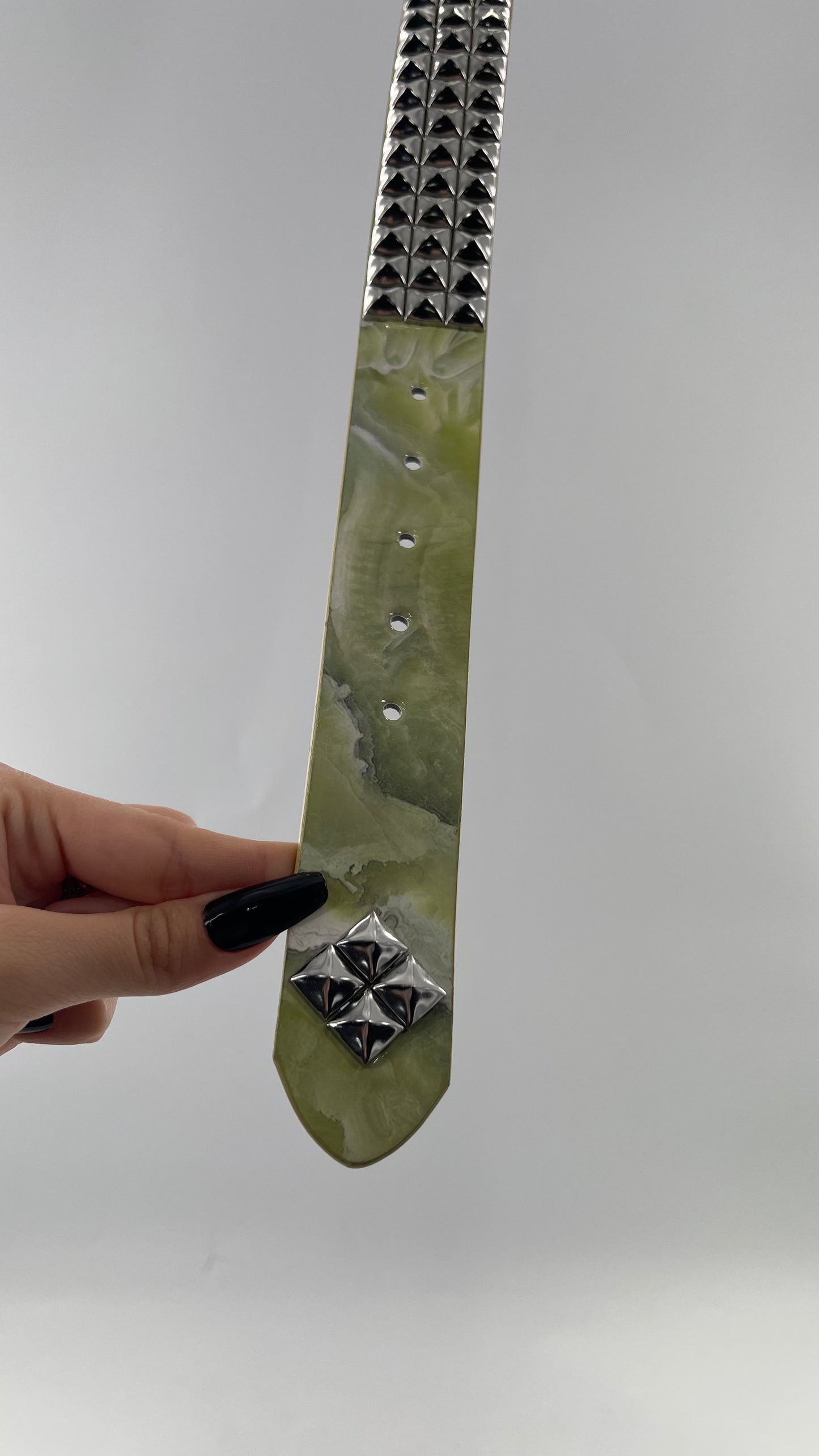 Urban Outfitters Marble Studded Belt (Medium)