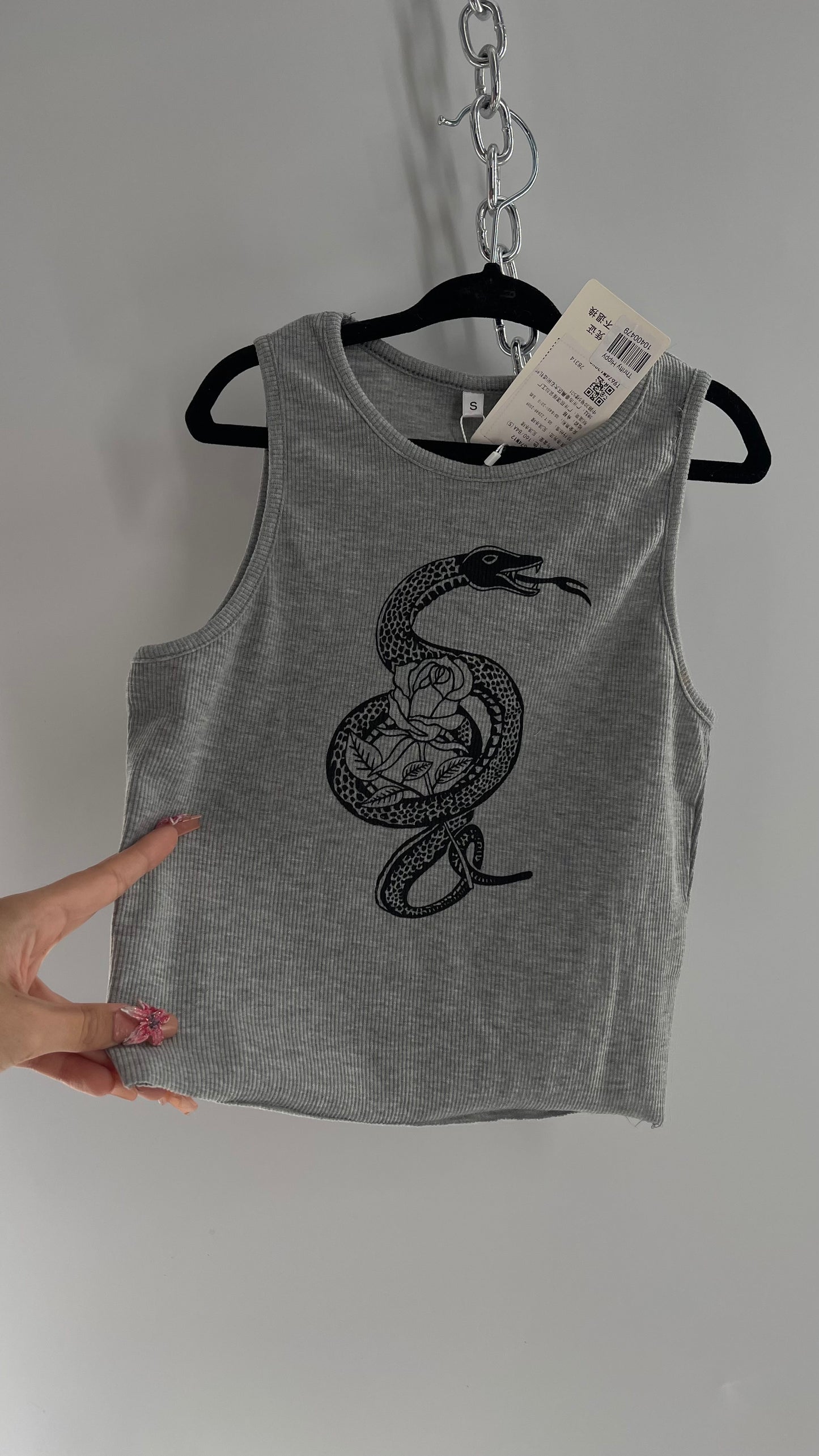 Gray Serpent Tank with Tags Attached (Small)