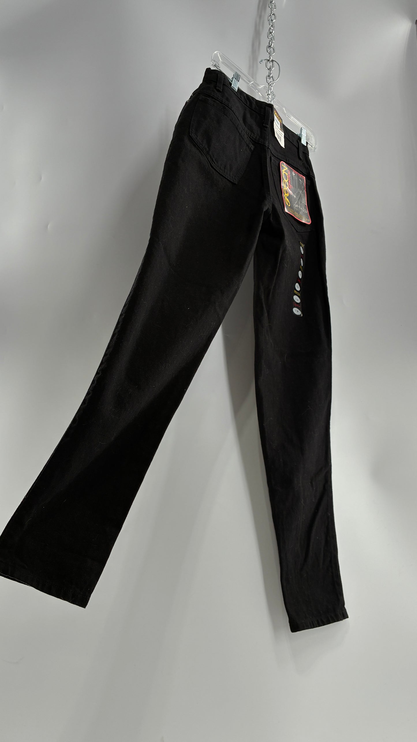 Deadstock Vintage 1980s SASSON Black High Waisted Mom Jean (7/8)