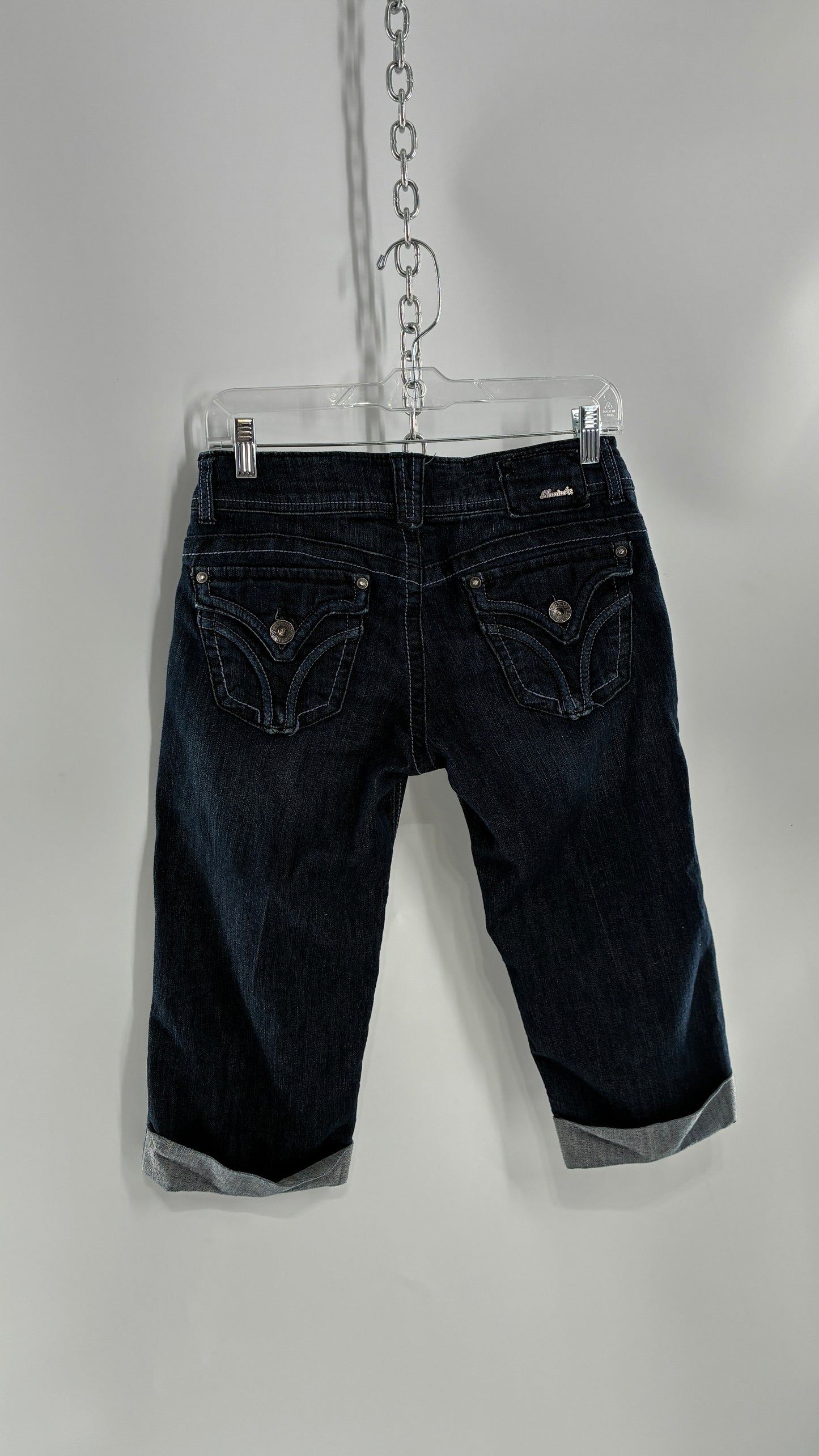 Vintage REWIND Denim Bermuda Shorts with Embroidered Bum Pockets (7)