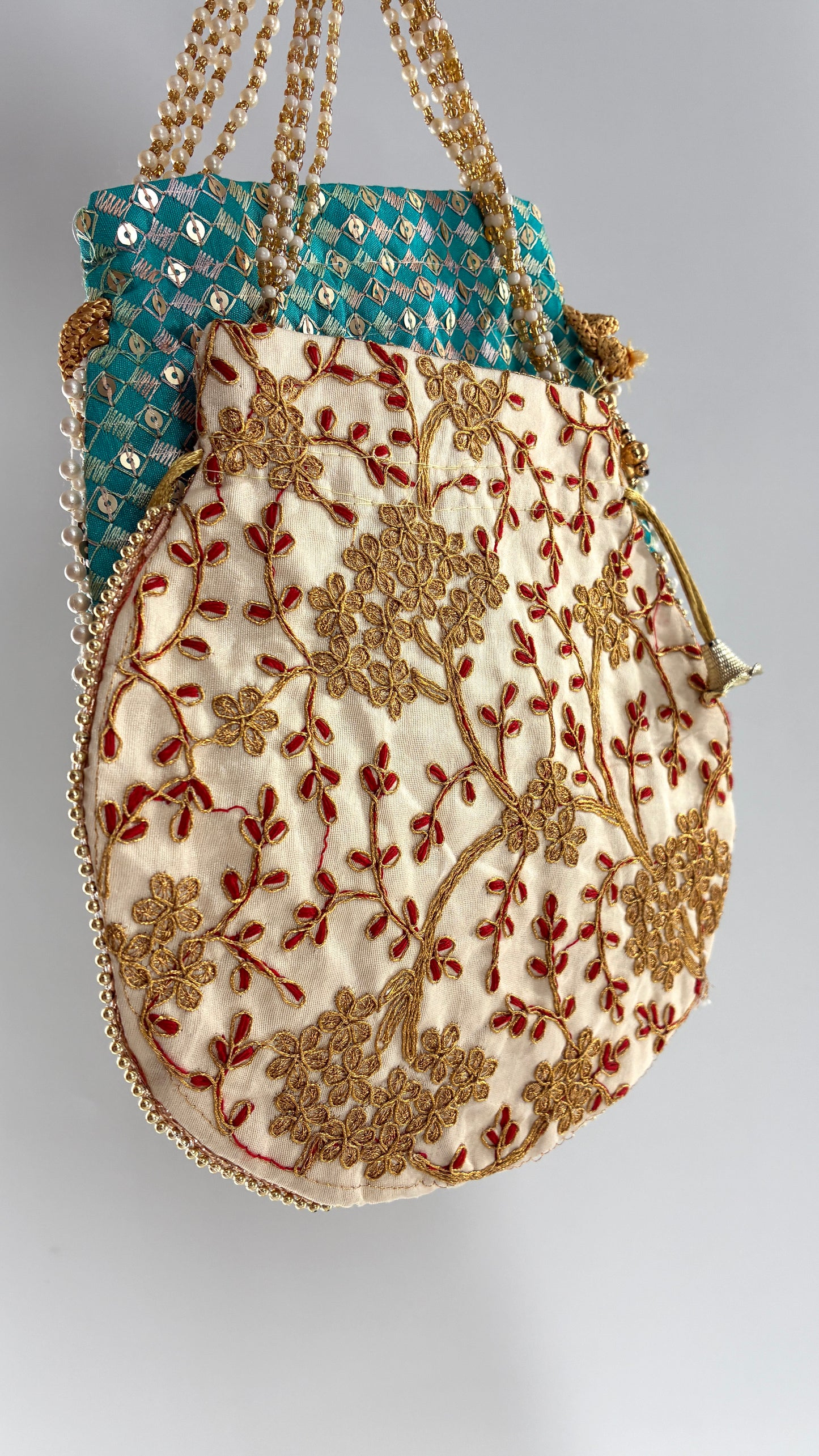 Vintage Beaded Wristlet Purse 2 Pc Set