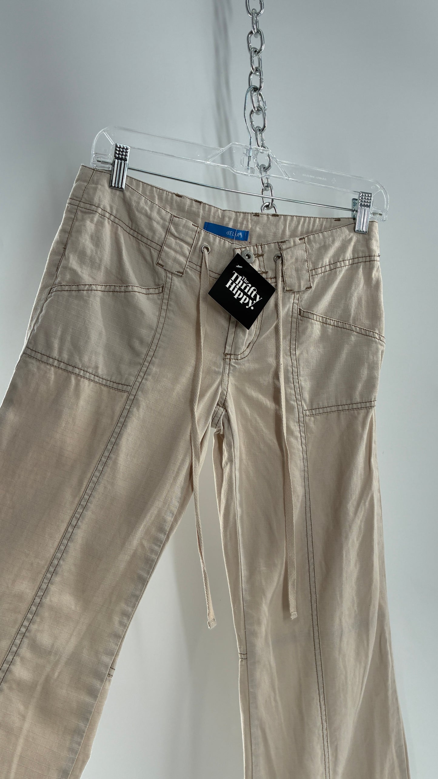 Vintage dELiA*s Light Weight Ultra Low Rise Kick Flare Cargo (3)