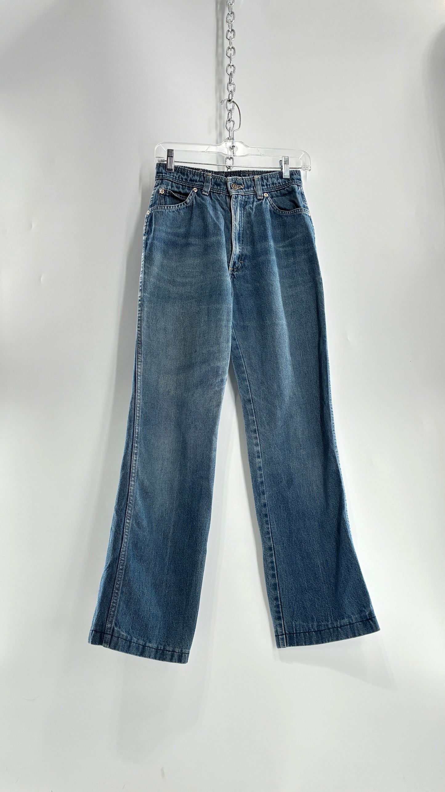 Vintage Oscar de la Renta Light Wash Straight Leg Jeans (10)