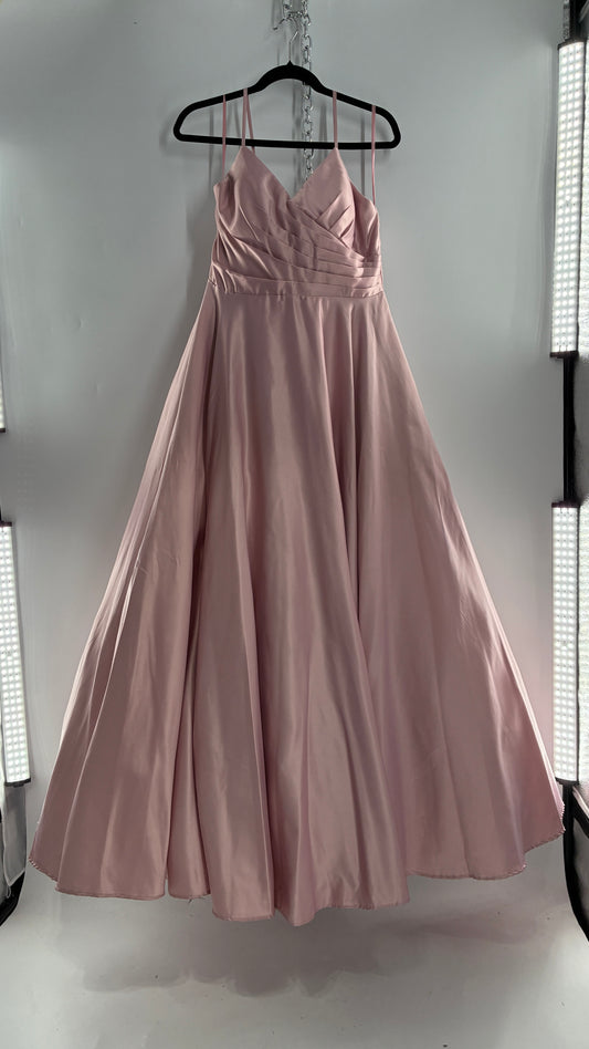 Vintage DANCING QUEEN Dusty Pink Voluminous Ballgown with Multiple Layers of Tulle (XL)