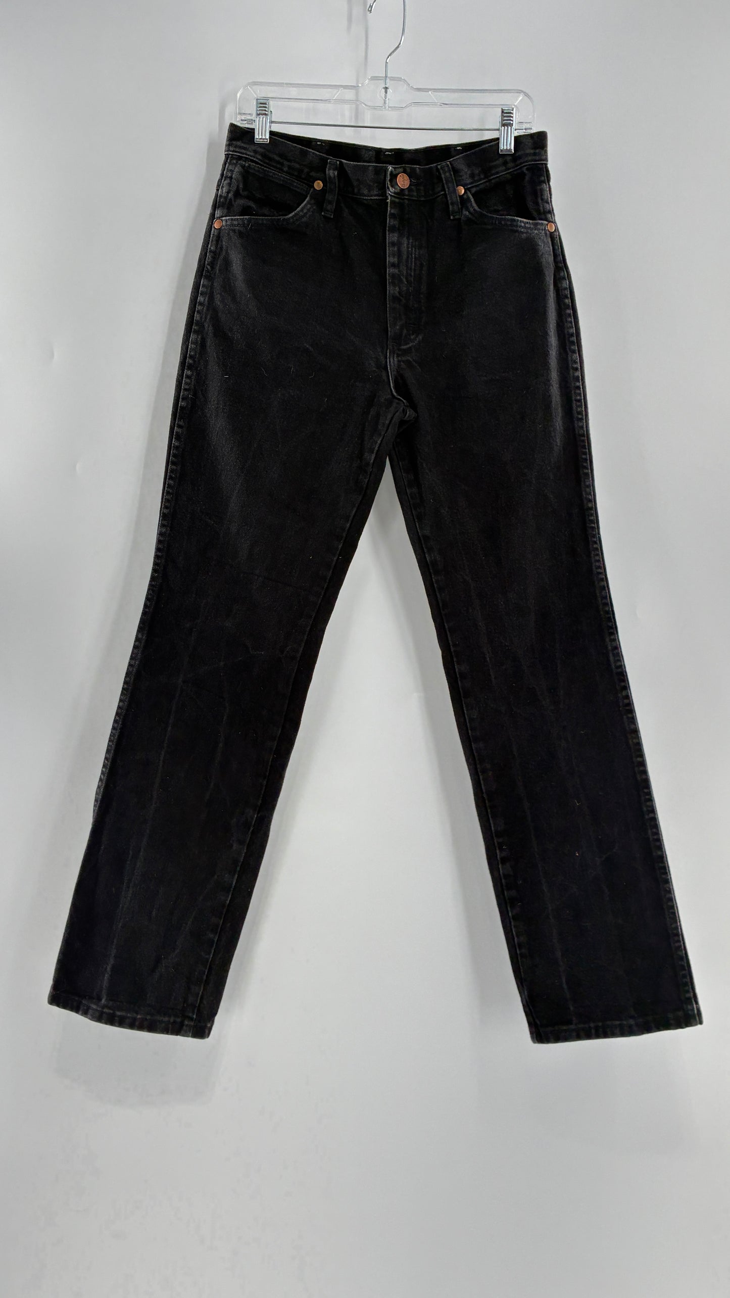 Vintage Wrangler Dark Grey Acid Washed Jeans (31x32)