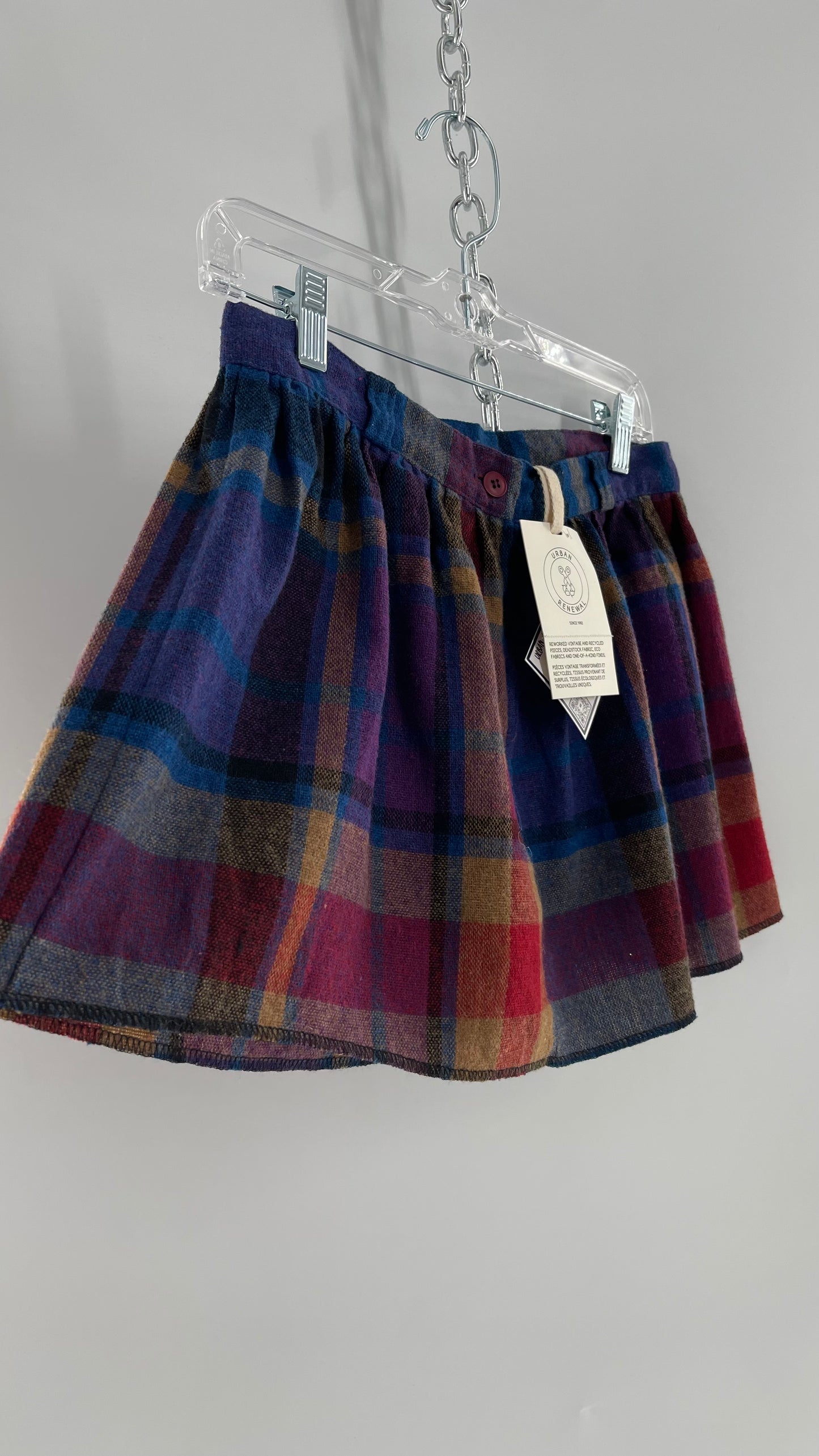 Urban Outfitters Urban Renewal Plaid wool Skirt with Tags Attached (XS)