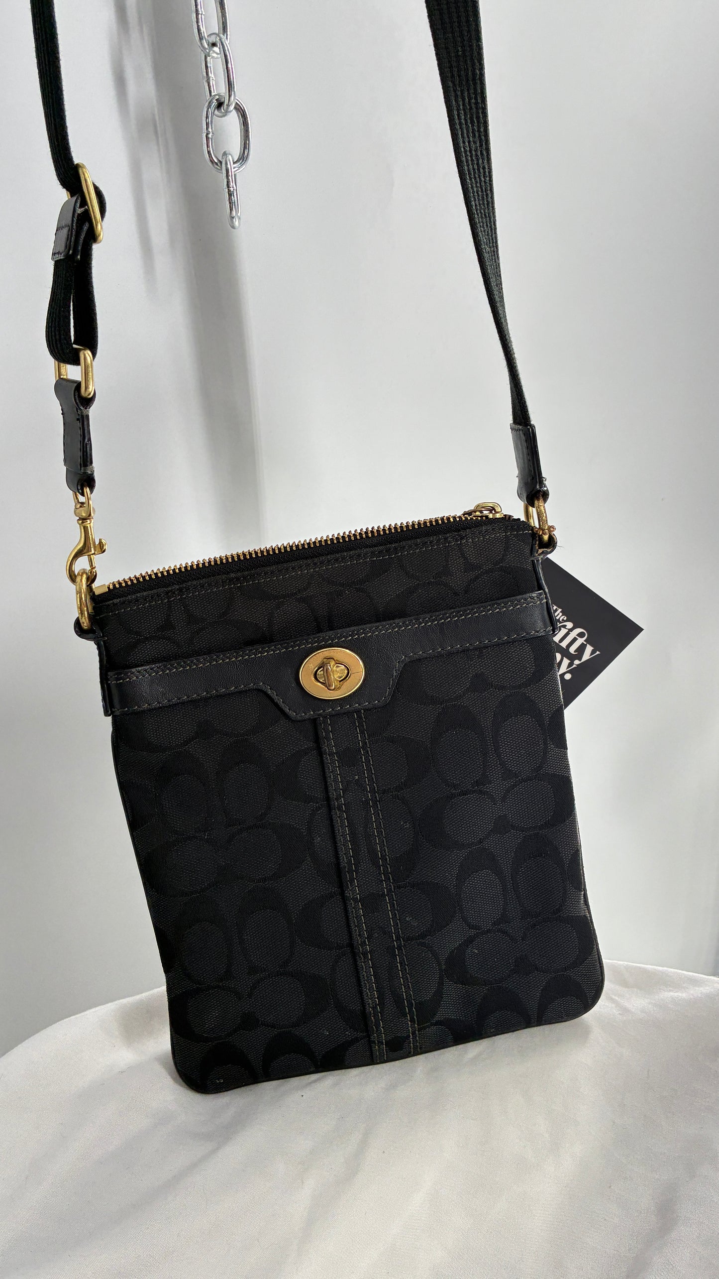 COACH Monogram Black Crossbody Purse